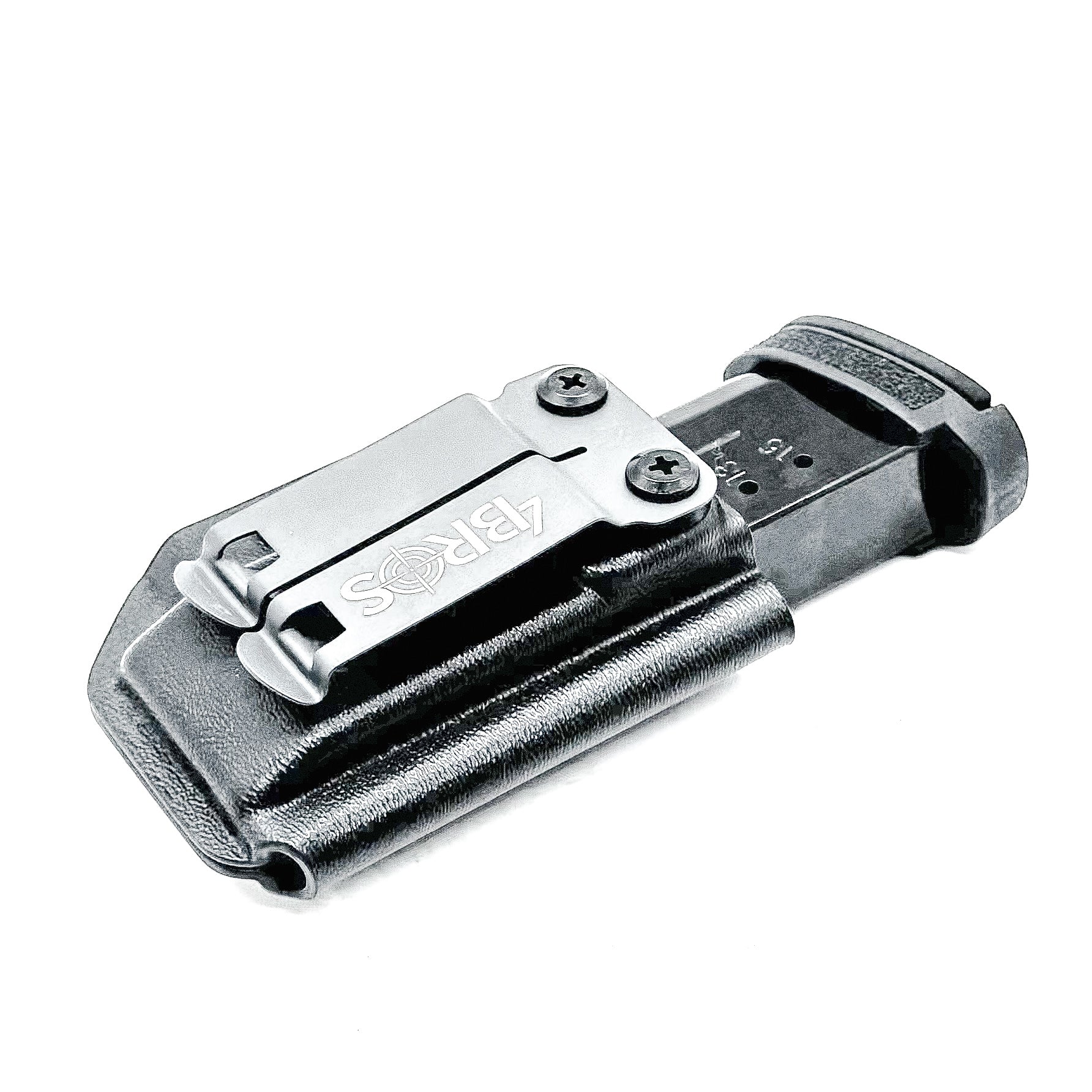 Black Kydex IWB Inside Waistband magazine holster or pouch for the S&W Shield X from Four Brothers Holsters. 4BROS Magazine carriers are made in the USA!