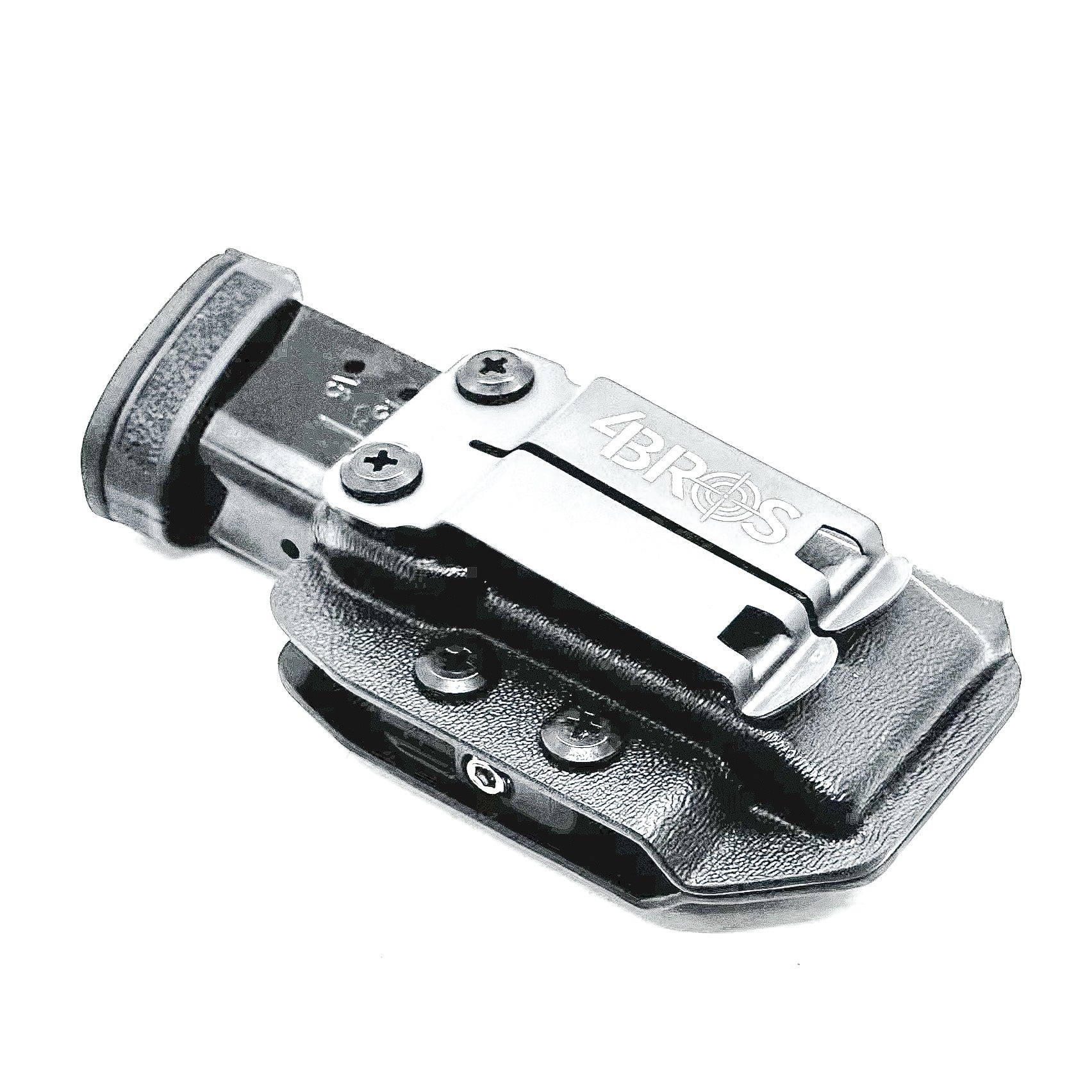 Black Kydex IWB Inside Waistband magazine holster or pouch for the S&W Shield X from Four Brothers Holsters. 4BROS Magazine carriers are made in the USA!