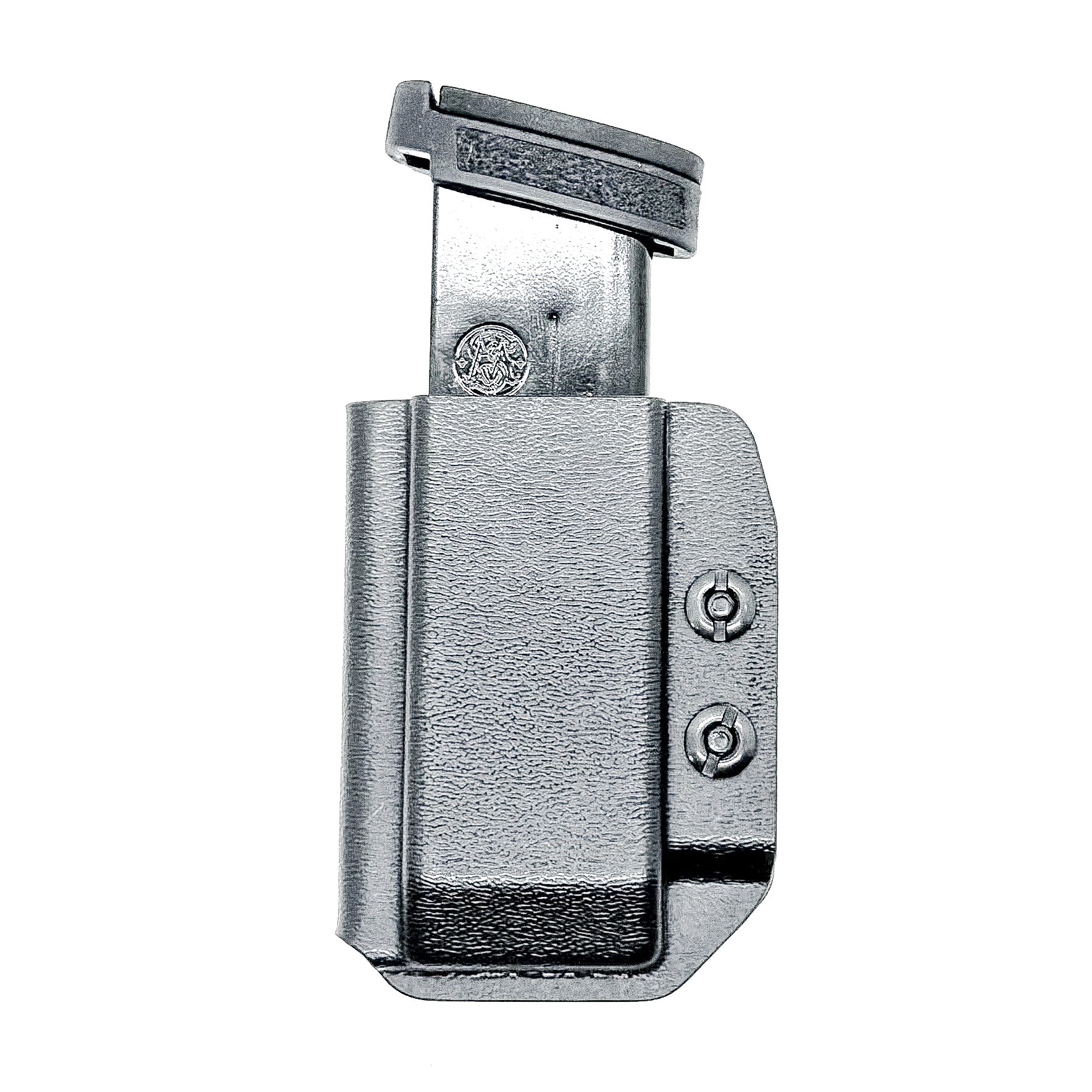 Black Kydex IWB Inside Waistband magazine holster or pouch for the S&W Shield X from Four Brothers Holsters. 4BROS Magazine carriers are made in the USA!