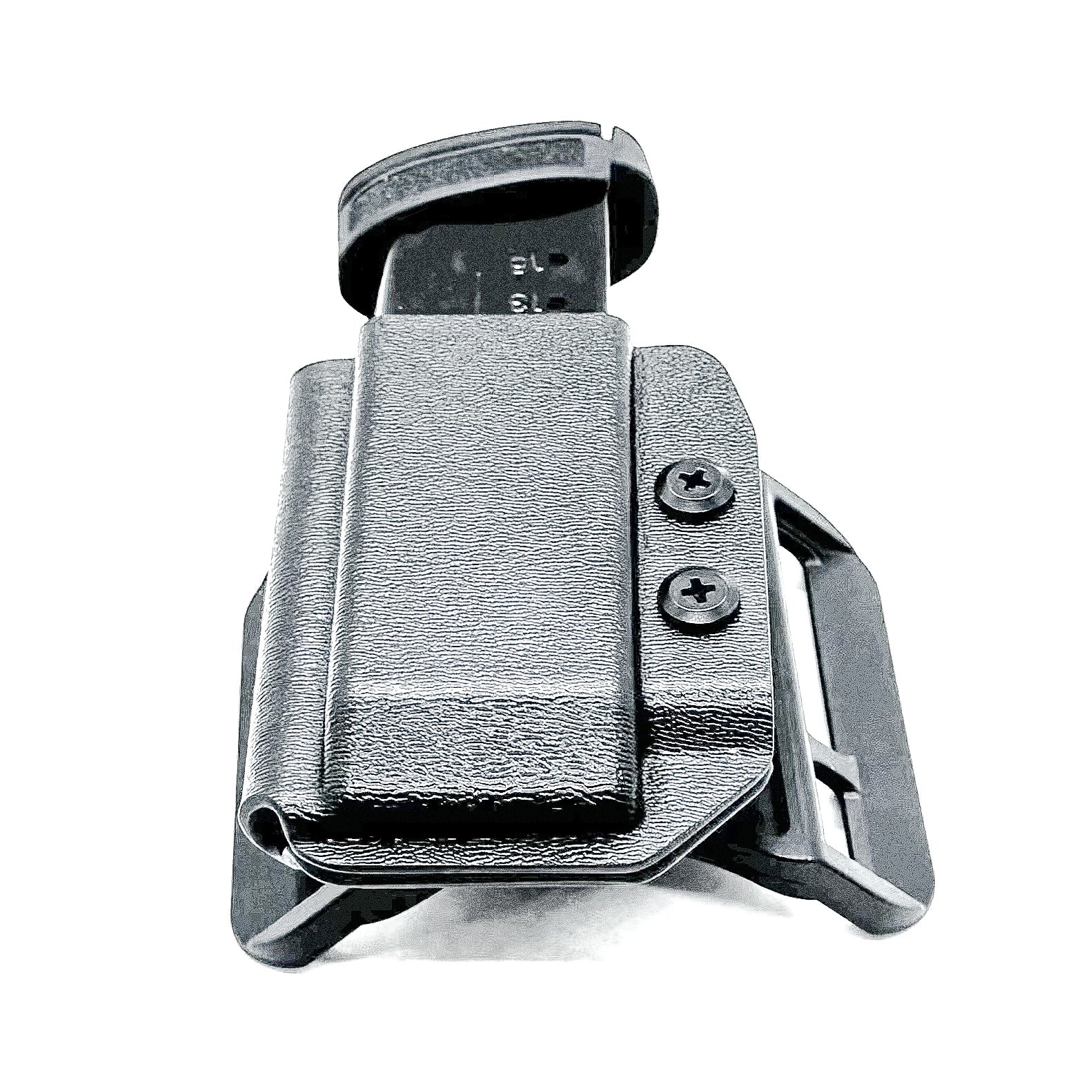 Black Kydex OWB Outside Waistband magazine holster or pouch for the S&W Shield X from Four Brothers Holsters. 4BROS Magazine carriers are made in the USA!