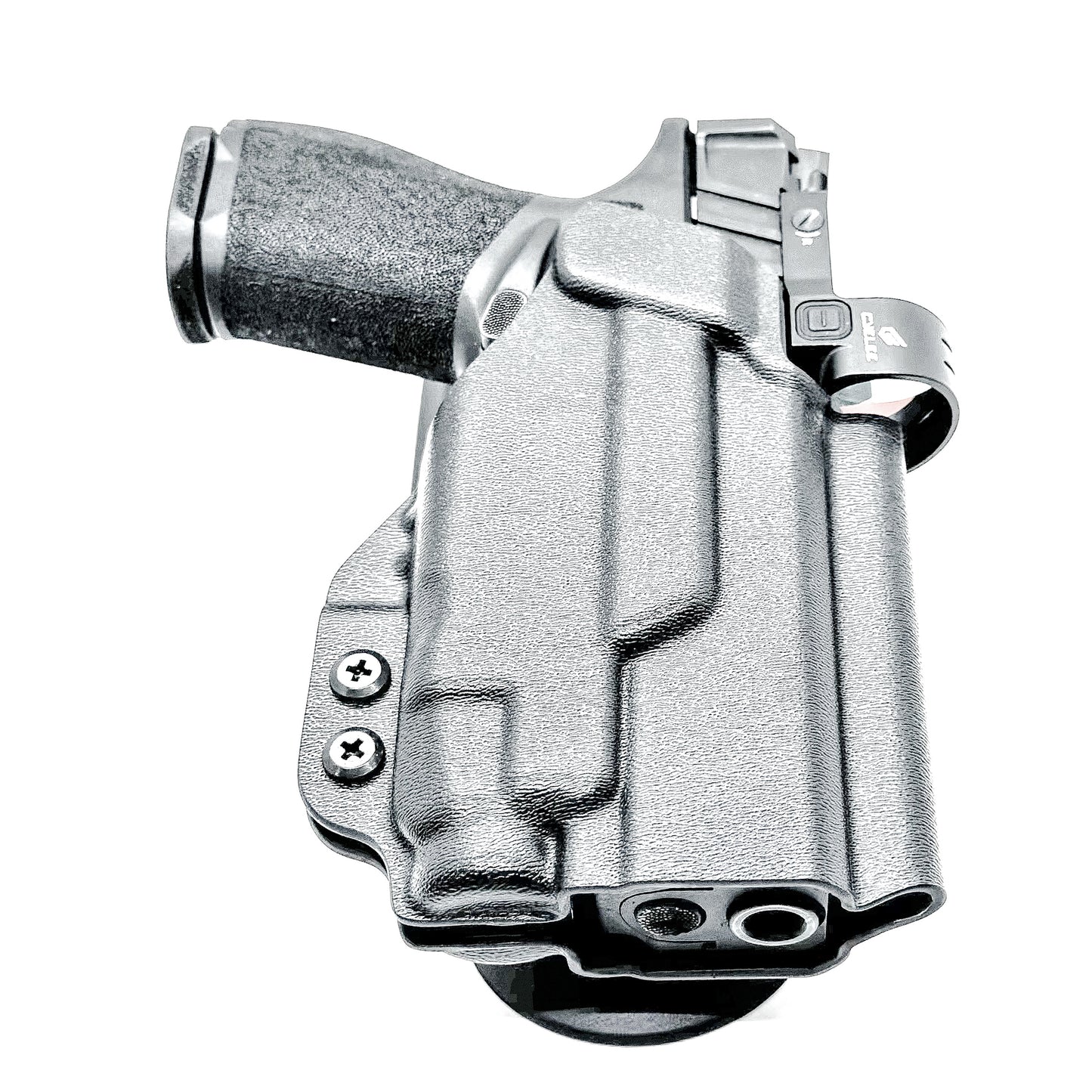 Springfield Echelon 4.0C & Streamlight TLR-7 A & X OWB Duty & Competition holster. Optics-ready, .093 thick material, adjustable retention for USPSA and 3-Gun.