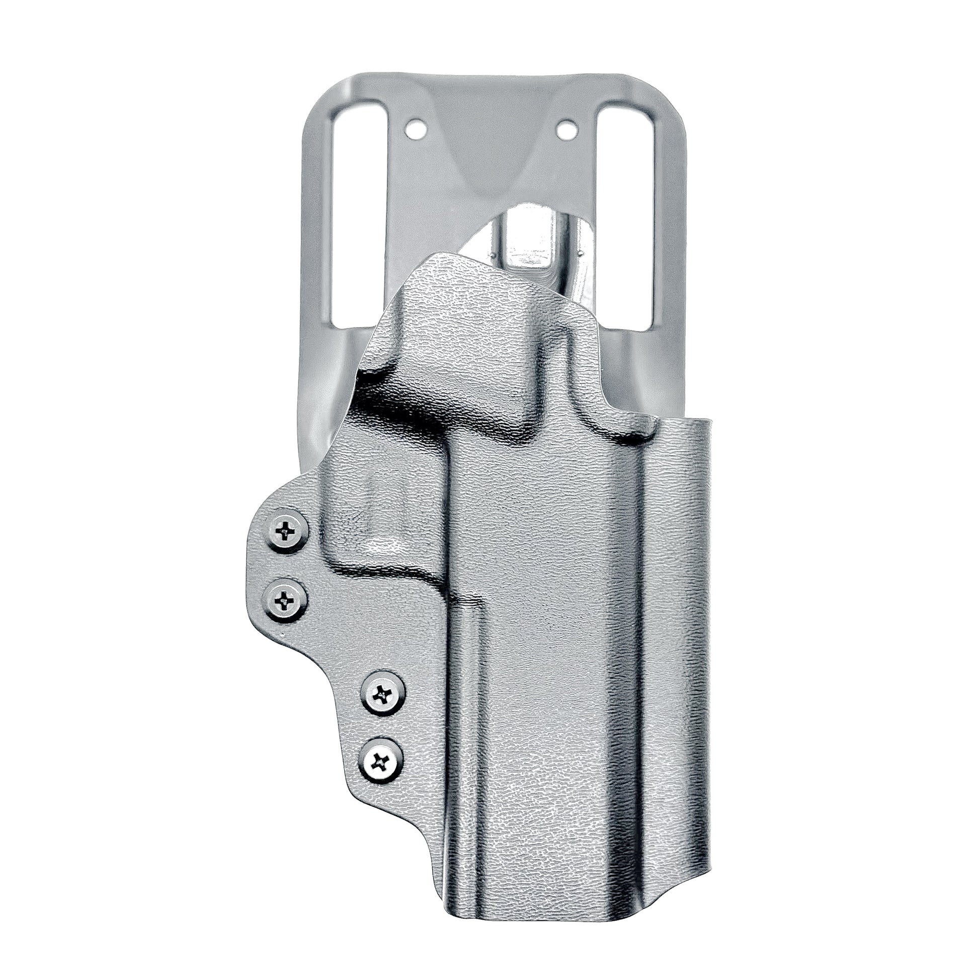 Black OWB competition-style holster for Springfield 1911 DS Prodigy 4.25" & 3.5". Red dot & suppressor sight compatible, open muzzle, adjustable cant. Made in the USA