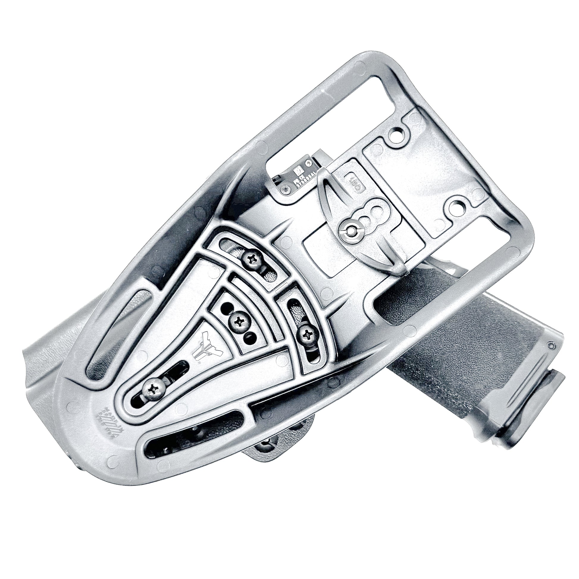 Black OWB competition-style holster for Springfield 1911 DS Prodigy 4.25" & 3.5". Red dot & suppressor sight compatible, open muzzle, adjustable cant. Made in the USA