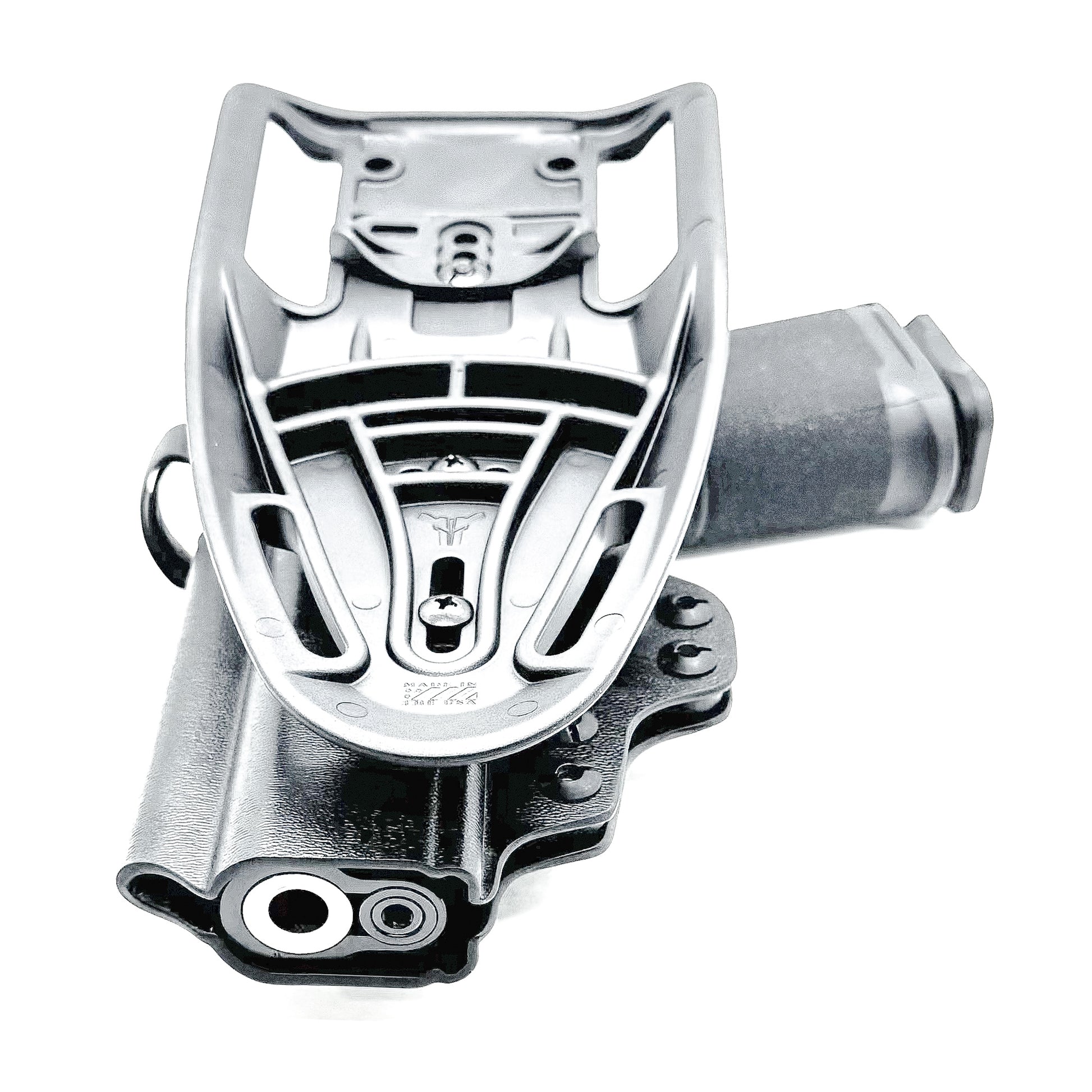 Black OWB competition-style holster for Springfield 1911 DS Prodigy 4.25" & 3.5". Red dot & suppressor sight compatible, open muzzle, adjustable cant. Made in the USA