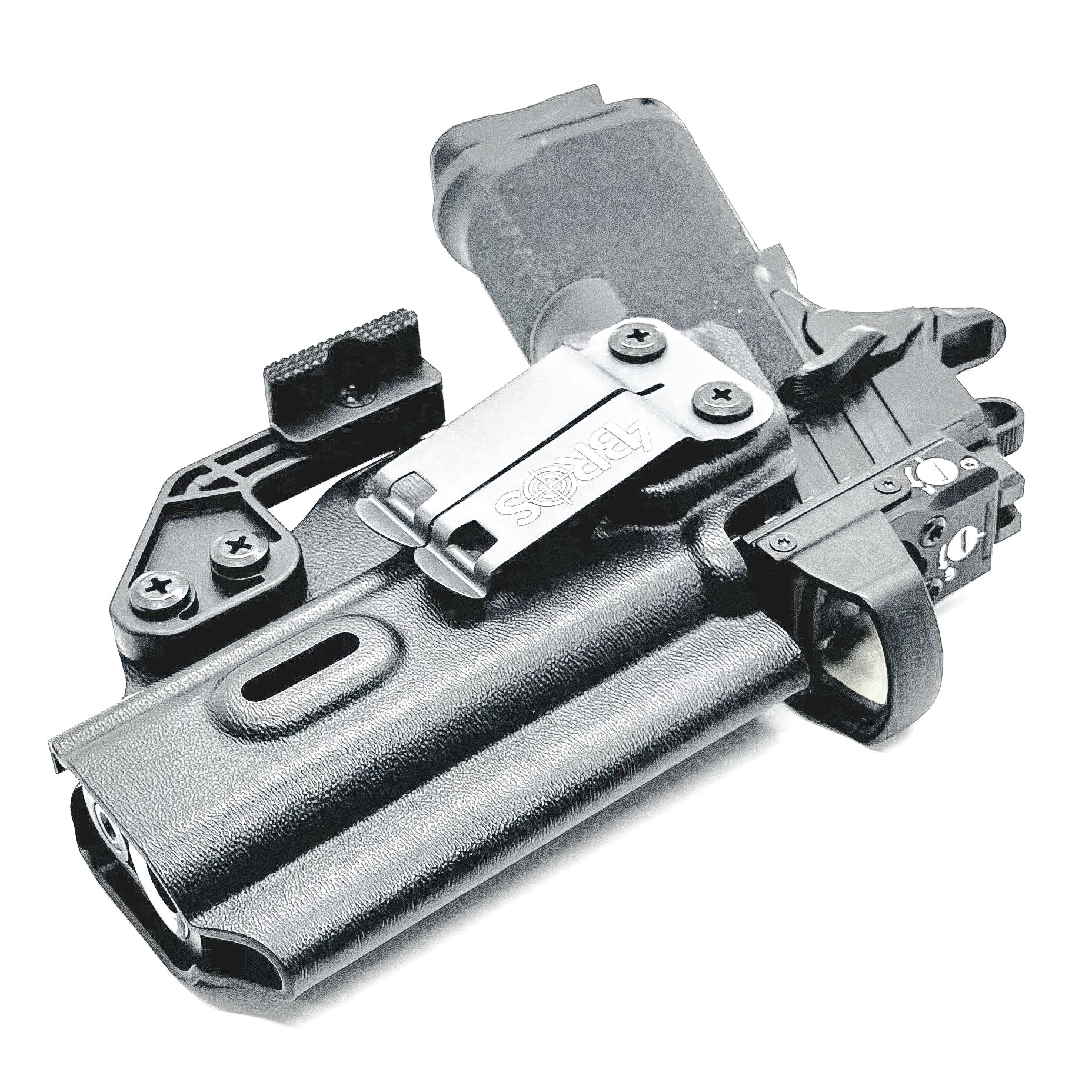 Black Inside Waistband Kydex holster for Springfield Armory 1911 DS Prodigy 4.25" and 3.5". Red dot ready, adjustable retention, Modwing compatible. Made in the USA.