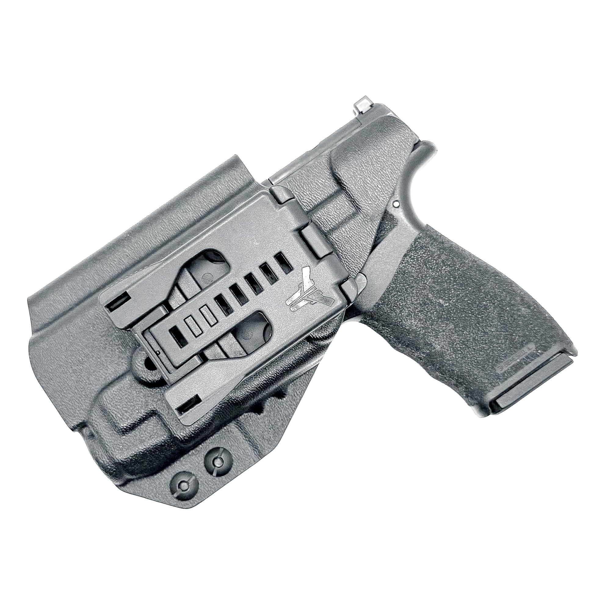 Outside Waistband OWB Holster for the Springfield Hellcat Pro pistol with the Streamlight TLR-7 X or TLR-7 A, shop Four Brothers 4BROS holsters.