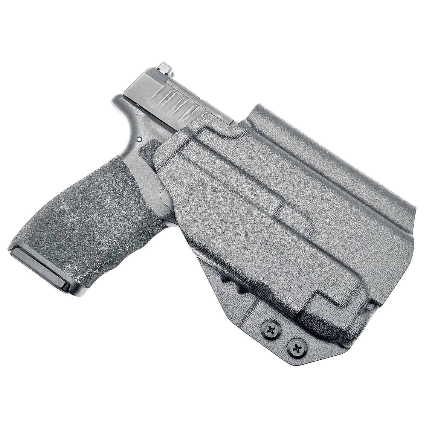 Outside Waistband OWB Holster for the Springfield Hellcat Pro pistol with the Streamlight TLR-7 X or TLR-7 A, shop Four Brothers 4BROS holsters.
