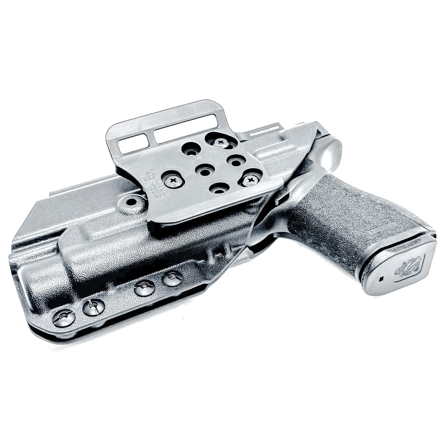 Black Outside Waistband OWB Kydex Holster for the Springfield Armory Echelon 4.0C with the Streamlight TLR-1 or TLR-1 HL from Four Brothers Holsters with 4BROS 1.5" Belt Slide.