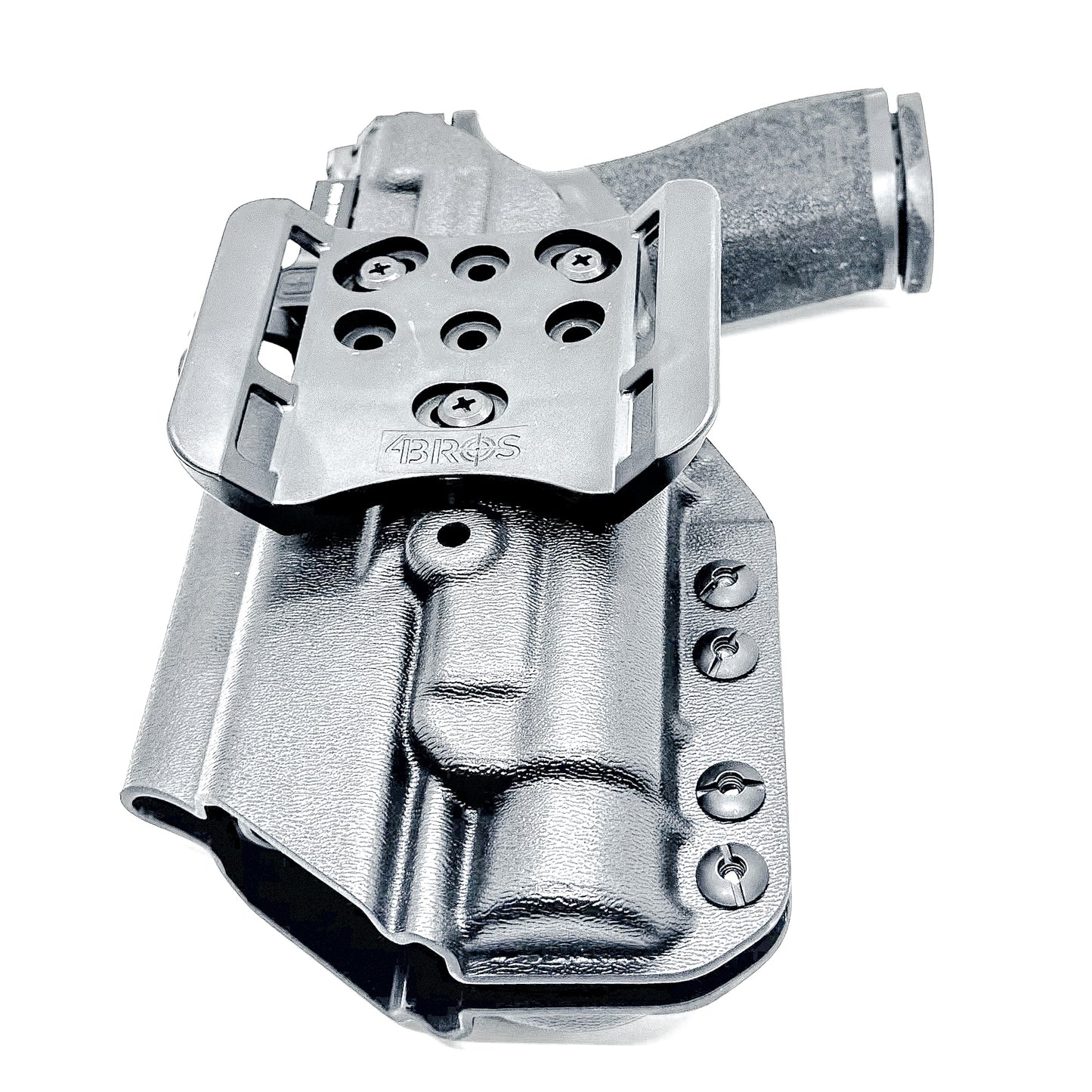 Black Outside Waistband OWB Kydex Holster for the Springfield Armory Echelon 4.0C with the Streamlight TLR-1 or TLR-1 HL from Four Brothers Holsters with 4BROS 1.5" Belt Slide.