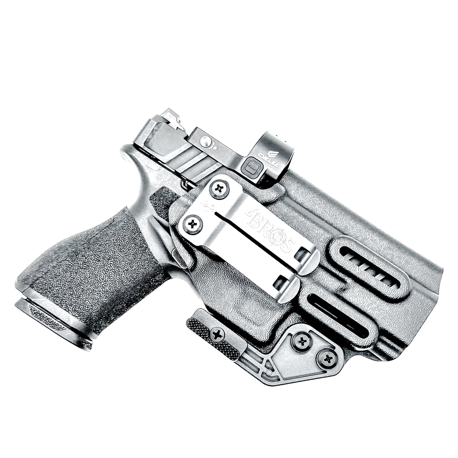 Inside Waistband (IWB) holster for the Springfield Armory Echelon 4.0C pistol in black with DCC Monoblock and Modwing.