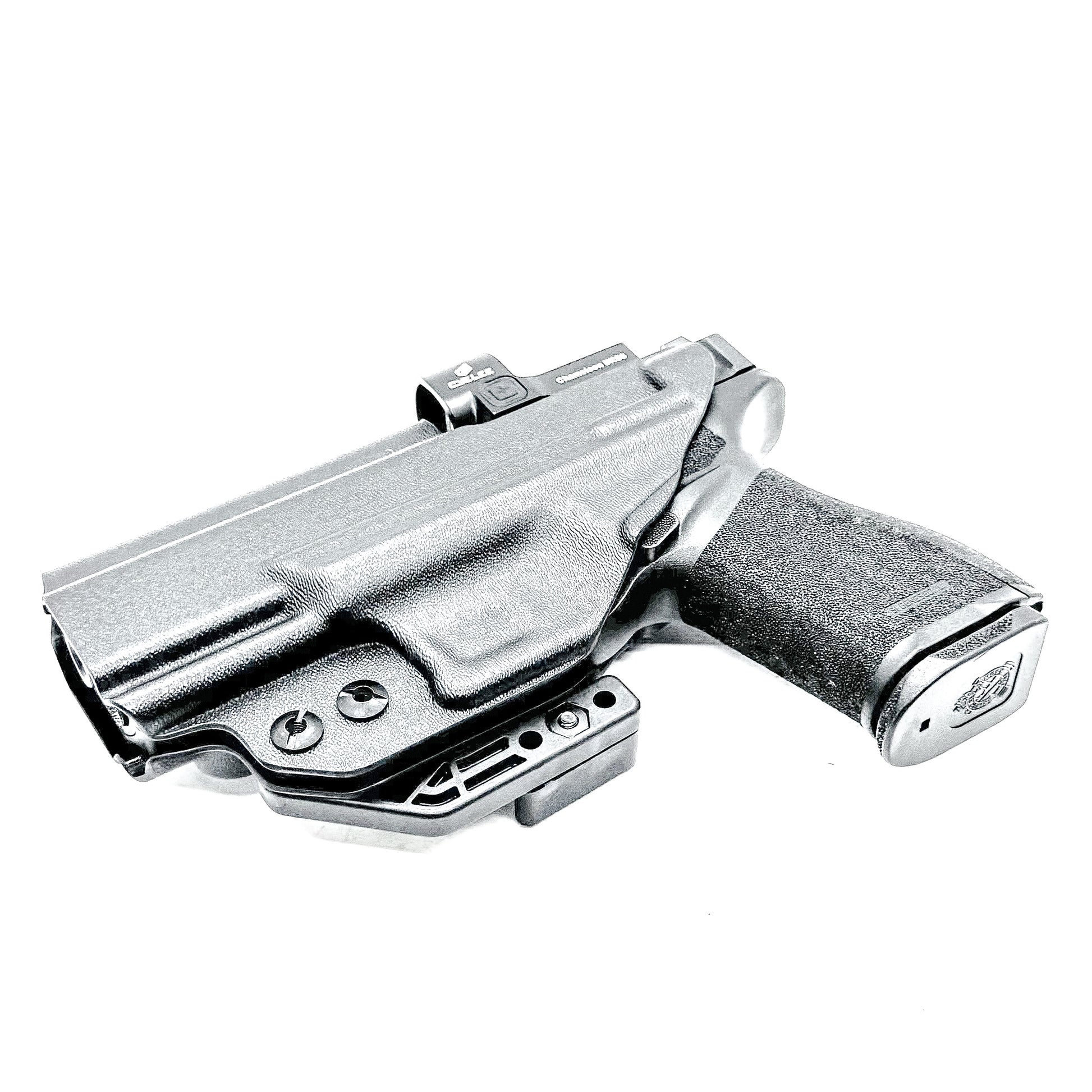 Inside Waistband (IWB) holster for the Springfield Armory Echelon 4.0C pistol in black with DCC Monoblock and Modwing.