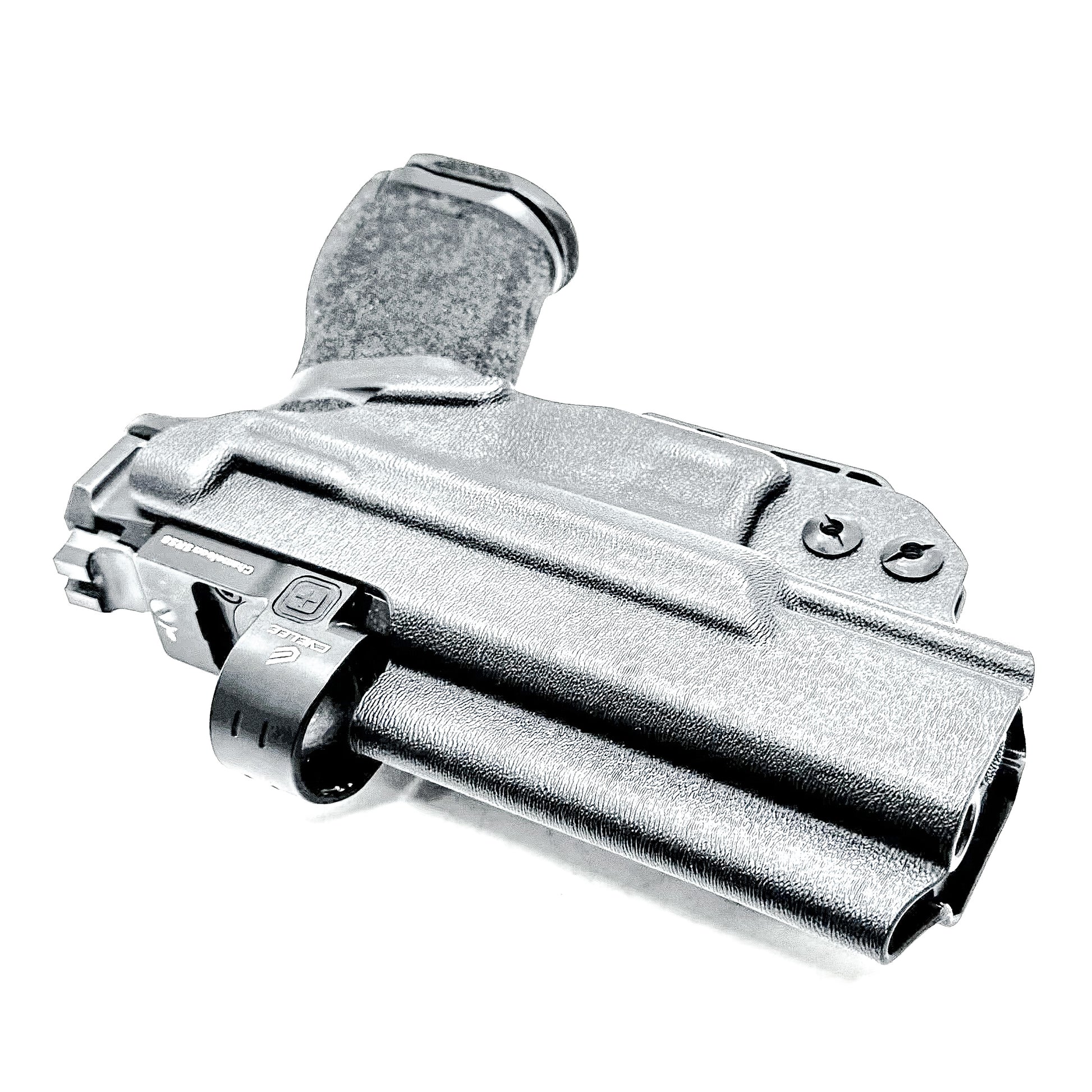 Inside Waistband (IWB) holster for the Springfield Armory Echelon 4.0C pistol in black with DCC Monoblock and Modwing.