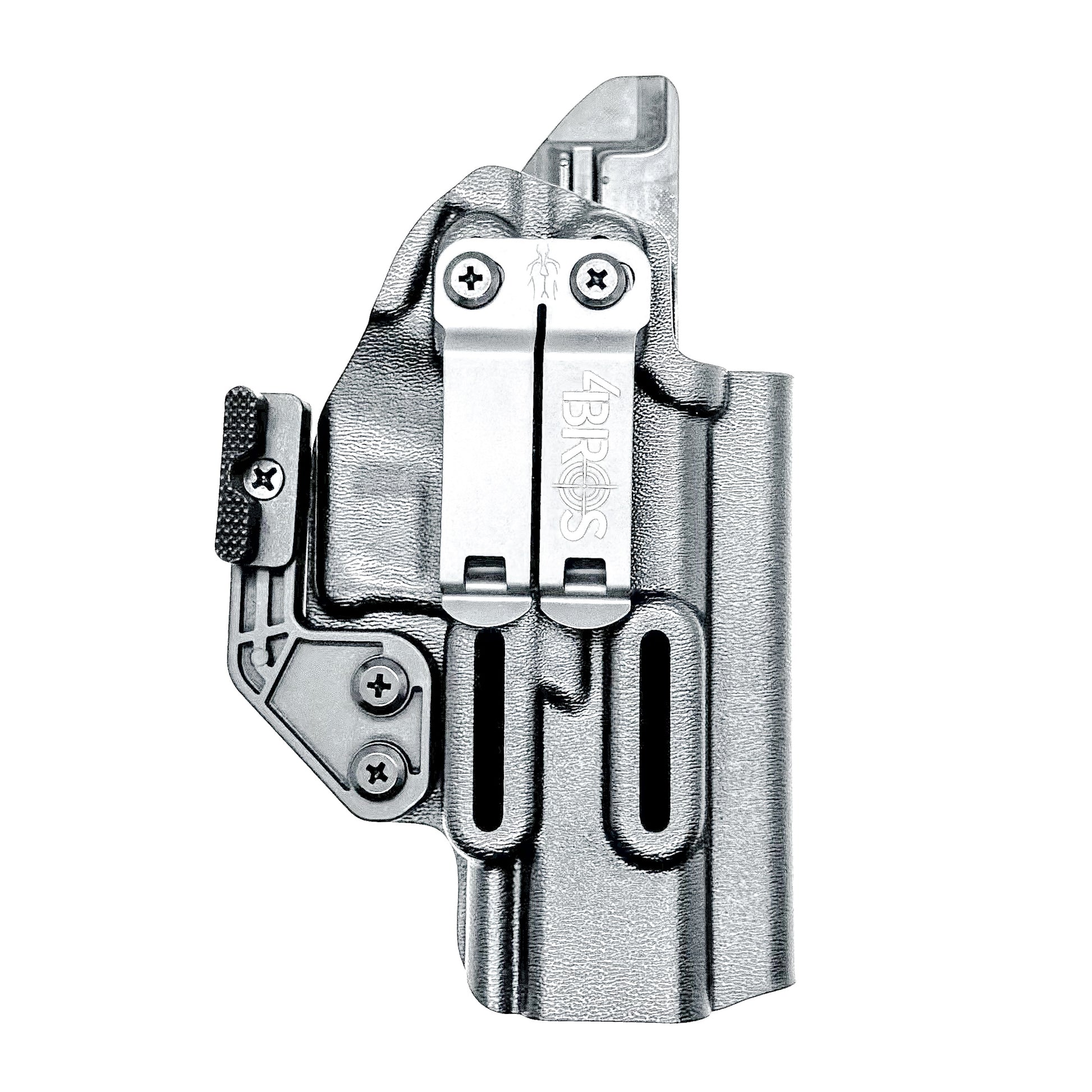 Inside Waistband (IWB) Holster for the Springfield Armory Echelon shown in Black with DCC Monoblock and Modwing.