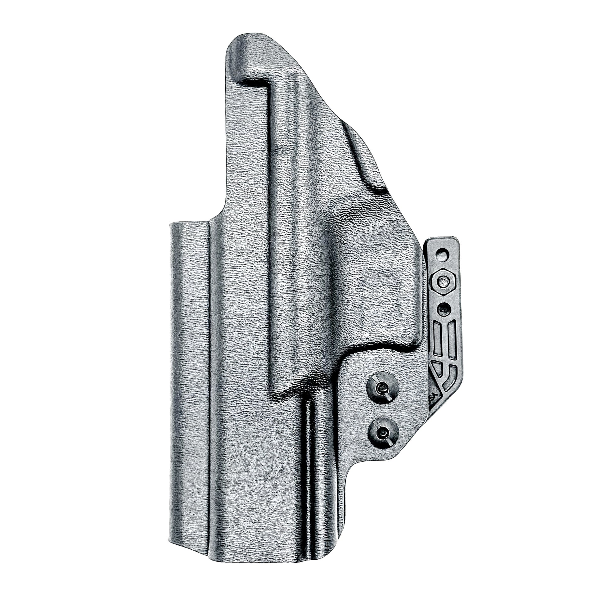 Inside Waistband (IWB) Holster for the Springfield Armory Echelon shown in Black with DCC Monoblock and Modwing.