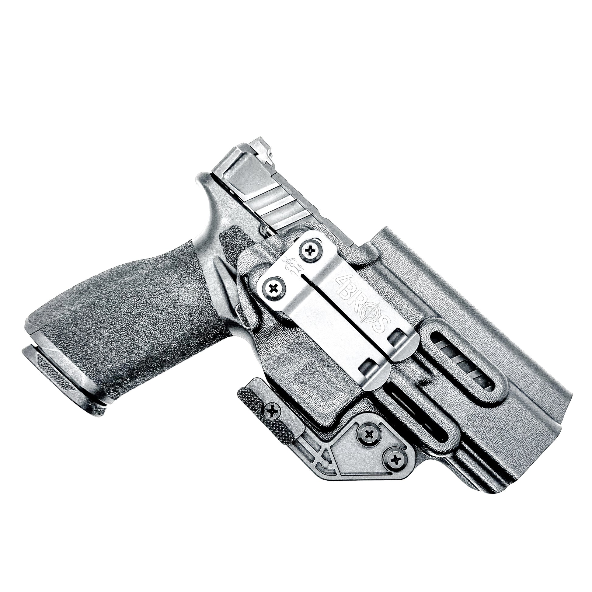 Inside Waistband (IWB) Holster for the Springfield Armory Echelon shown in Black with DCC Monoblock and Modwing.