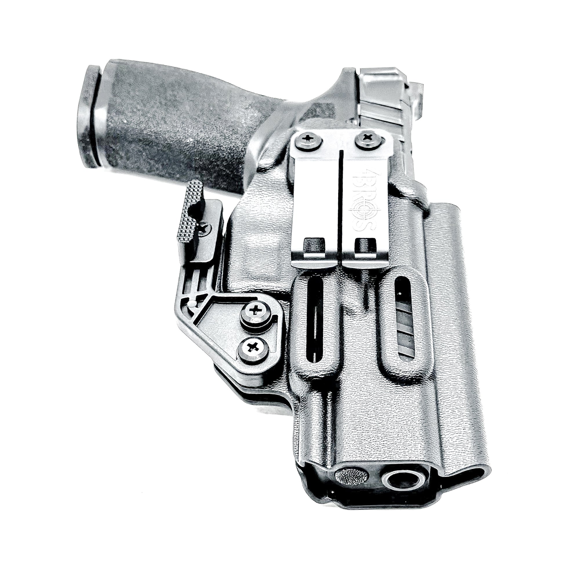 Inside Waistband (IWB) Holster for the Springfield Armory Echelon shown in Black with DCC Monoblock and Modwing.