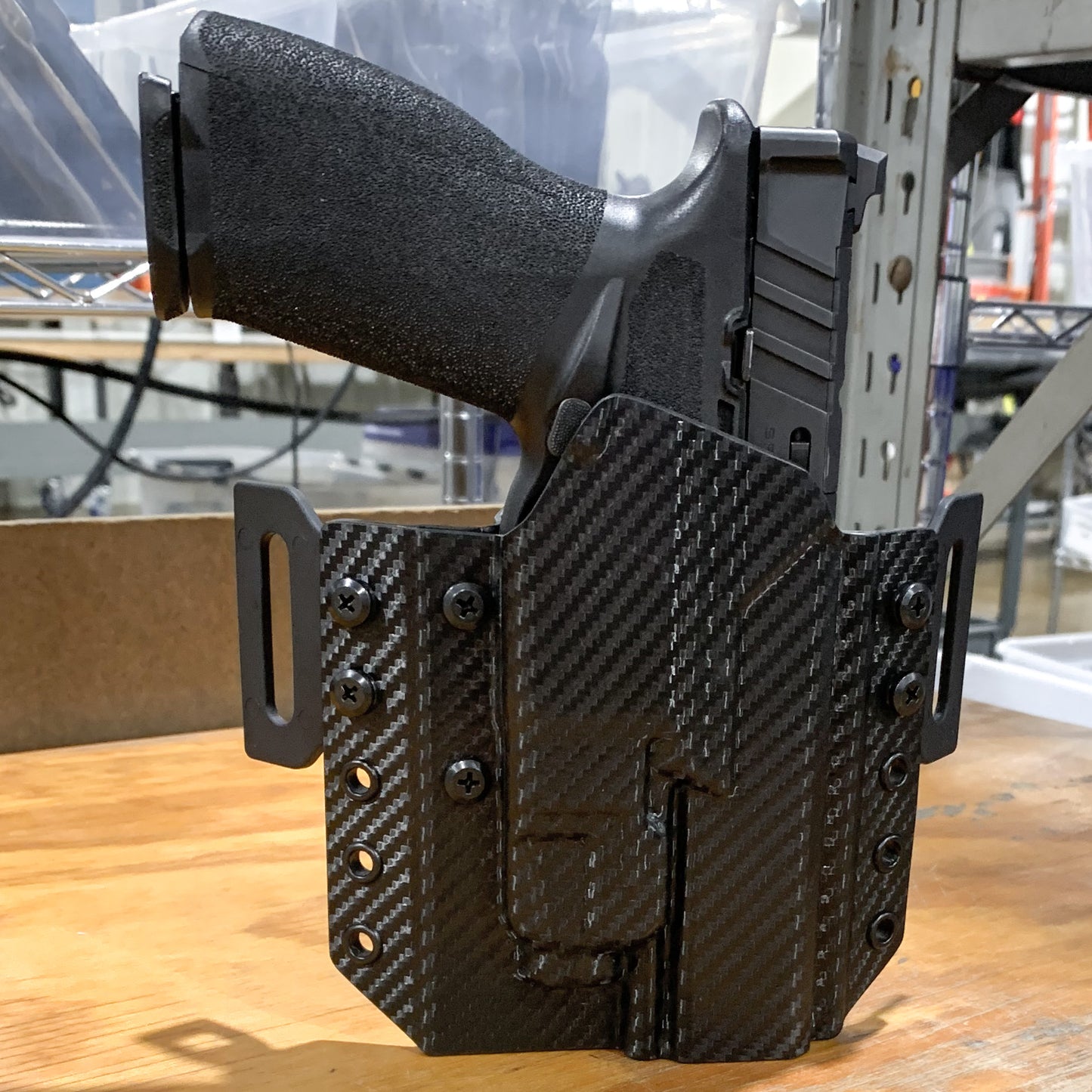 OWB Outside Waistband Kydex holster for Springfield Armory Echelon & TLR-7 X/A holster, adjustable retention, open muzzle, optic/red dot ready. Made in USA.