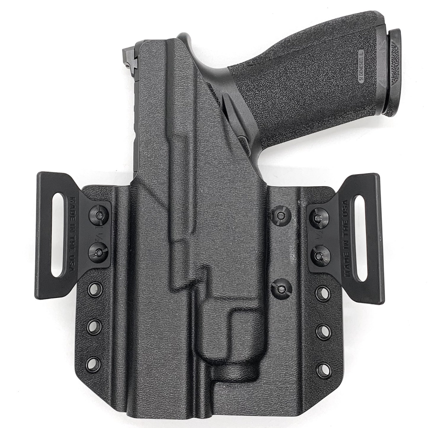 OWB Outside Waistband Kydex holster for Springfield Armory Echelon & TLR-7 X/A holster, adjustable retention, open muzzle, optic/red dot ready. Made in USA.