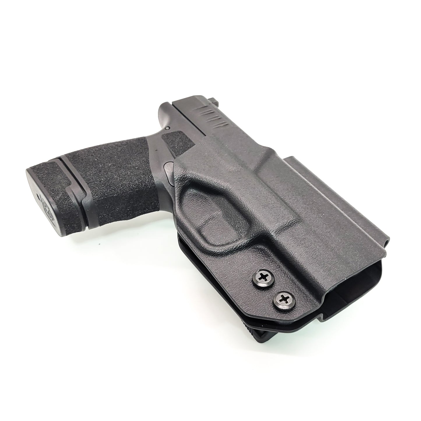 For the best OWB Outside Waistband Holster for the Springfield Armory Hellcat, shop Four Brothers 4BROS Holsters. Fits most Red Dot sights. Made in the USA.