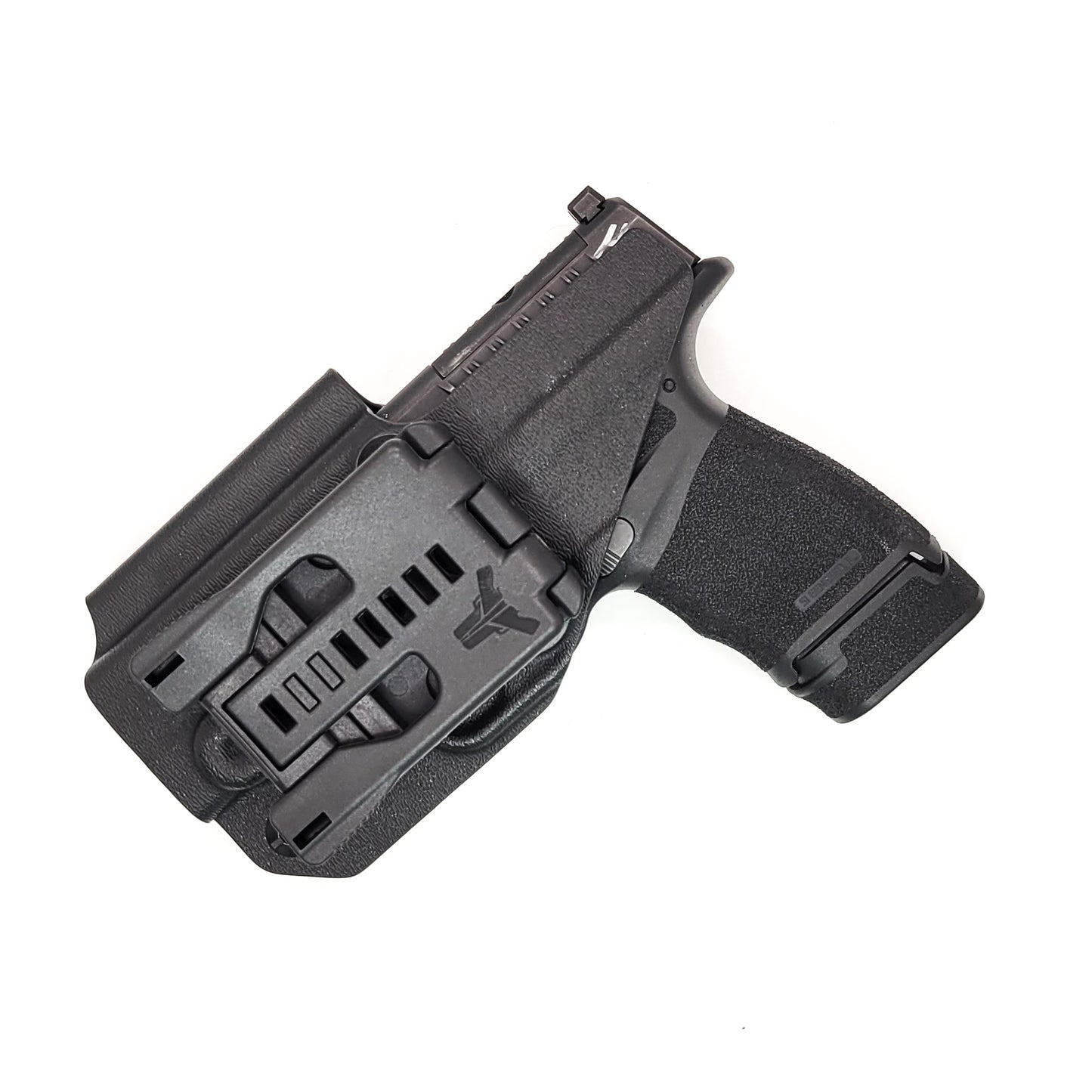 For the best OWB Outside Waistband Holster for the Springfield Armory Hellcat, shop Four Brothers 4BROS Holsters. Fits most Red Dot sights. Made in the USA.