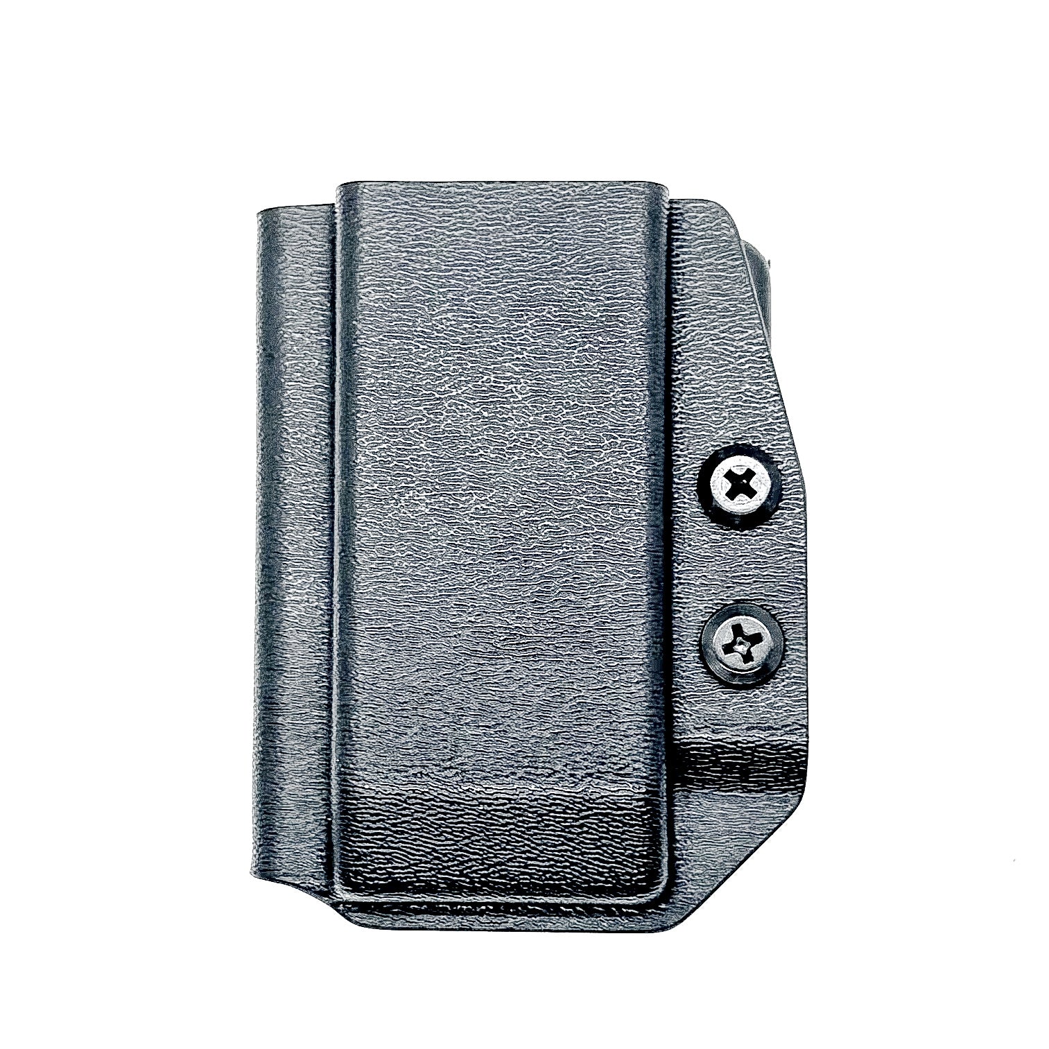 Black OWB Outside Waistband Kydex Magazine Pouch designed to fit the Springfield Armory Prodigy Magazine from Four Brothers Holsters. Made in the USA.