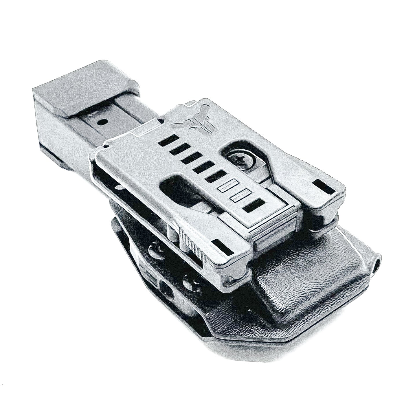 Black OWB Outside Waistband Kydex Magazine Pouch designed to fit the Springfield Armory Prodigy Magazine from Four Brothers Holsters. Made in the USA.