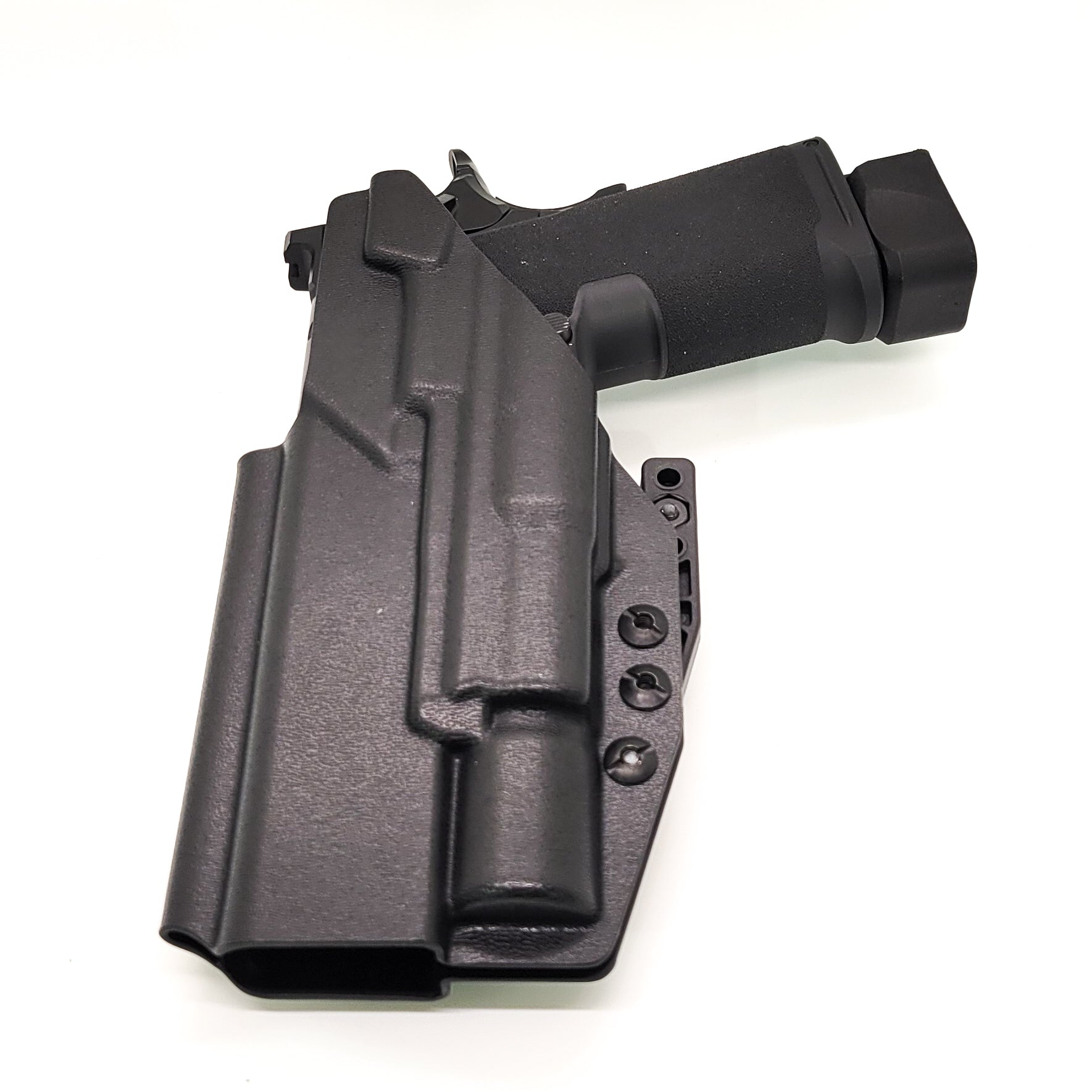 For the best IWB Kydex Inside Waistband Holster for the Springfield Armory 1911 DS Prodigy 5" & 4.25" & Surefire X300U A or B shop Four Brothers Holsters.