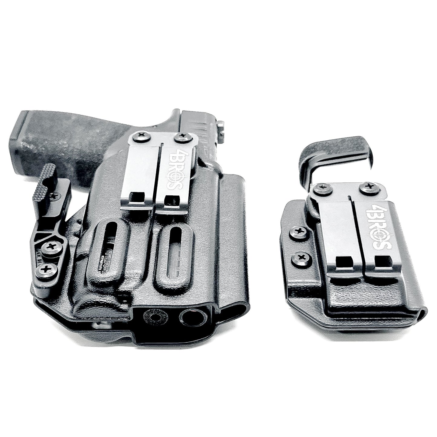 Four Brothers Holsters Inside Waistband IWB & AIWB Holster & Magazine Carrier combo for the Springfiled Armory Hellcat Pro & Streamlight TLR-7 X or TLR-7 A.