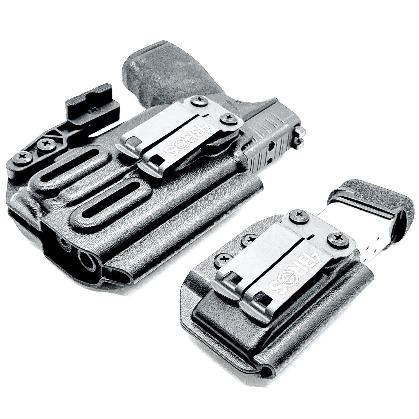 Four Brothers Holsters Inside Waistband IWB & AIWB Holster & Magazine Carrier combo for the Springfiled Armory Hellcat Pro & Streamlight TLR-7 X or TLR-7 A.