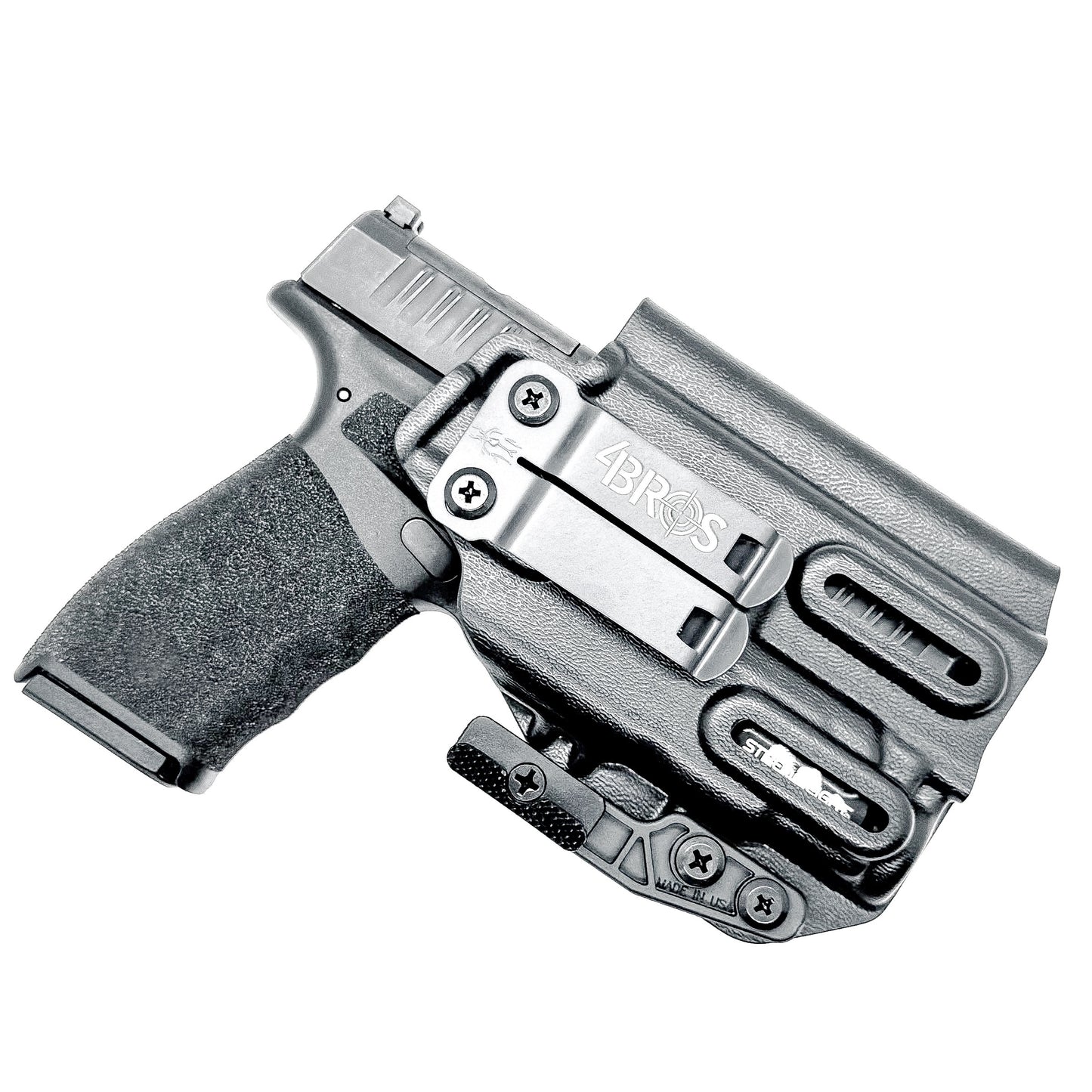 Inside Waistband holster for the Hellcat Pro & Streamlight TLR-7 Sub with DCC Monoblock and Modwing in Black.