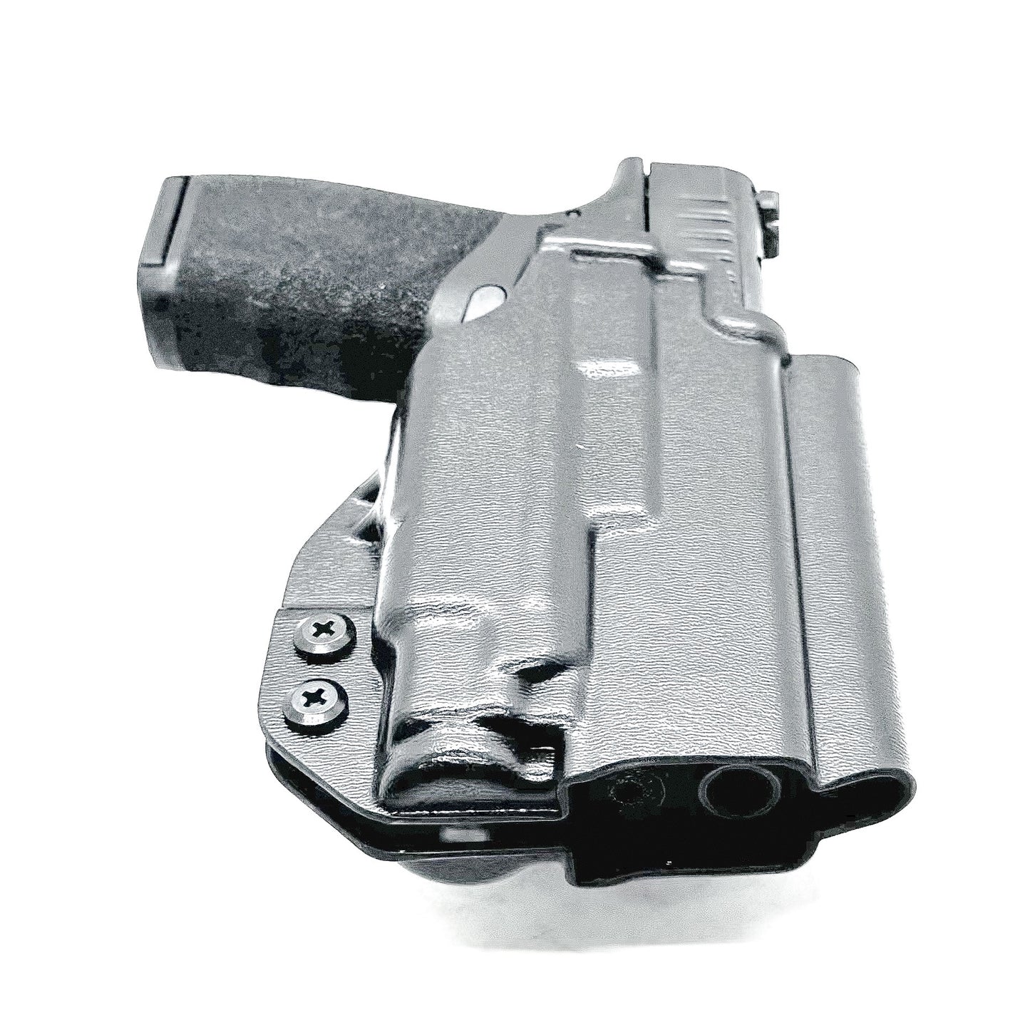 Black OWB Holster for the Springfield Armory Hellcat Pro with the Streamlight TLR-7 Sub Light shown with the 4BROS 1.5" Belt Slide.