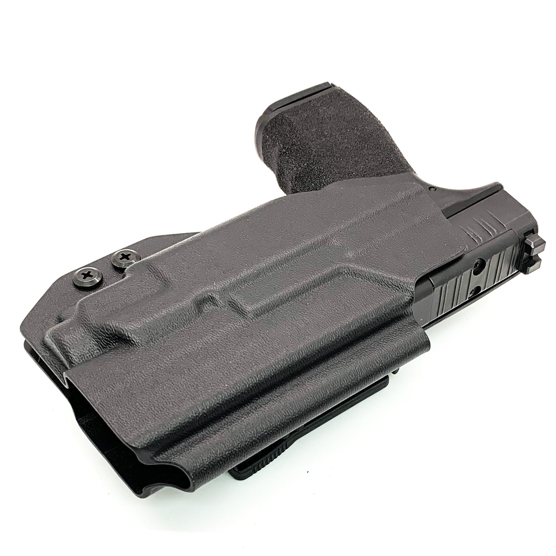 For the best Outside Waistband OWB Holster for the Springfield Hellcat Pro pistol with the Streamlight TLR-8 Sub 1913 light, shop Four Brothers 4BROS Holsters.