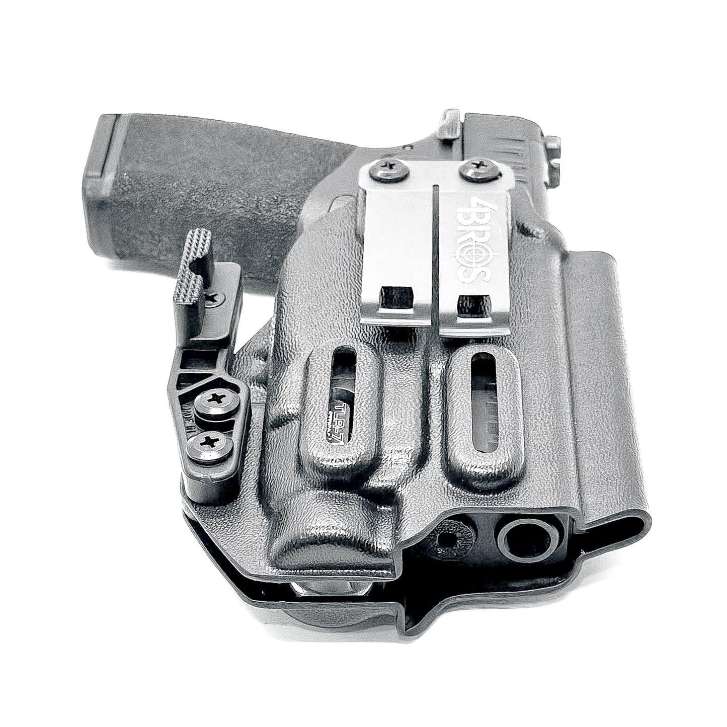 For the best IWB AIWB Inside Waistband Holster for the Springfield Hellcat Pro & Pro Comp pistol & Streamlight TLR-7 HL-X, X, or A, shop Four Brothers Holsters