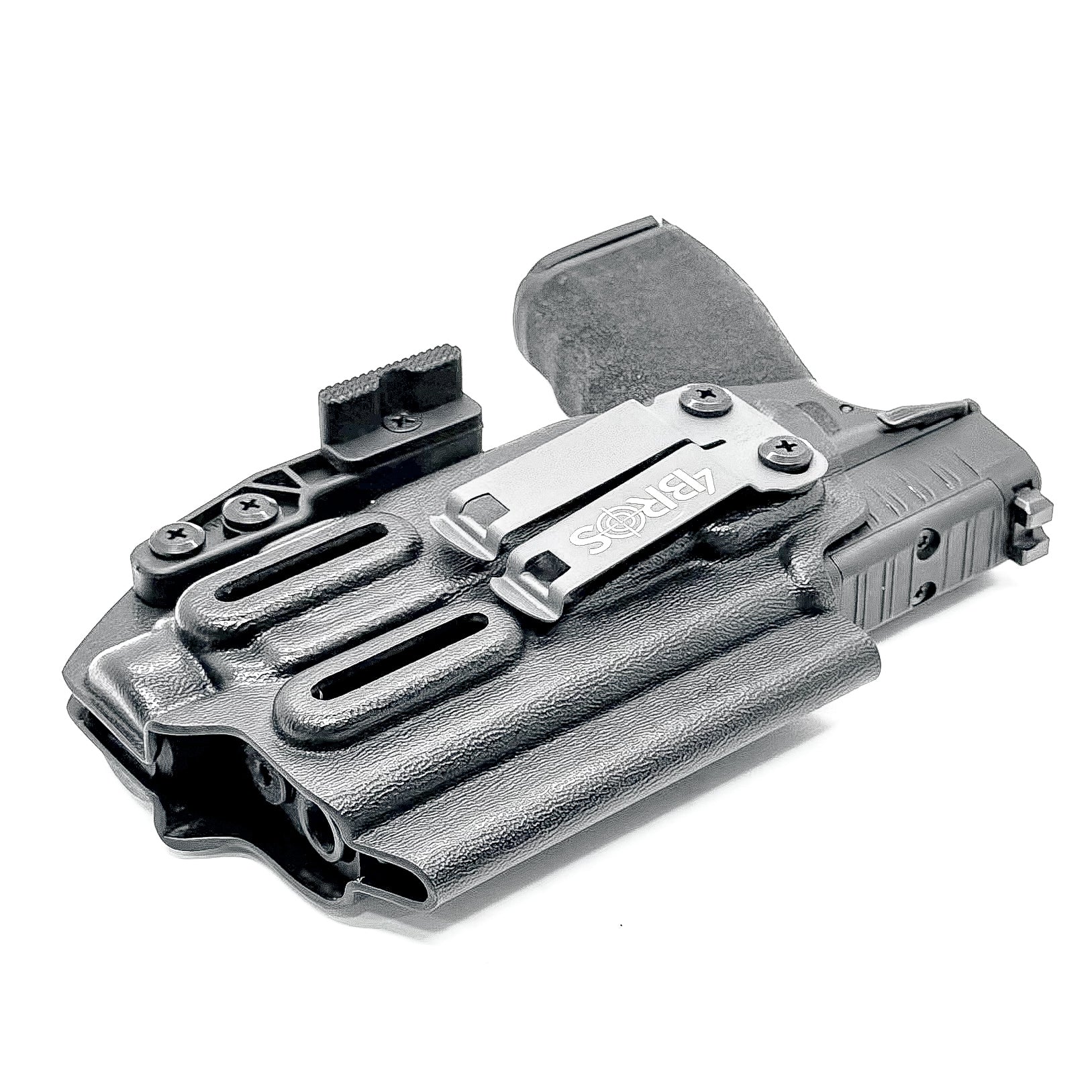 For the best IWB AIWB Inside Waistband Holster for the Springfield Hellcat Pro & Pro Comp pistol & Streamlight TLR-7 HL-X, X, or A, shop Four Brothers Holsters