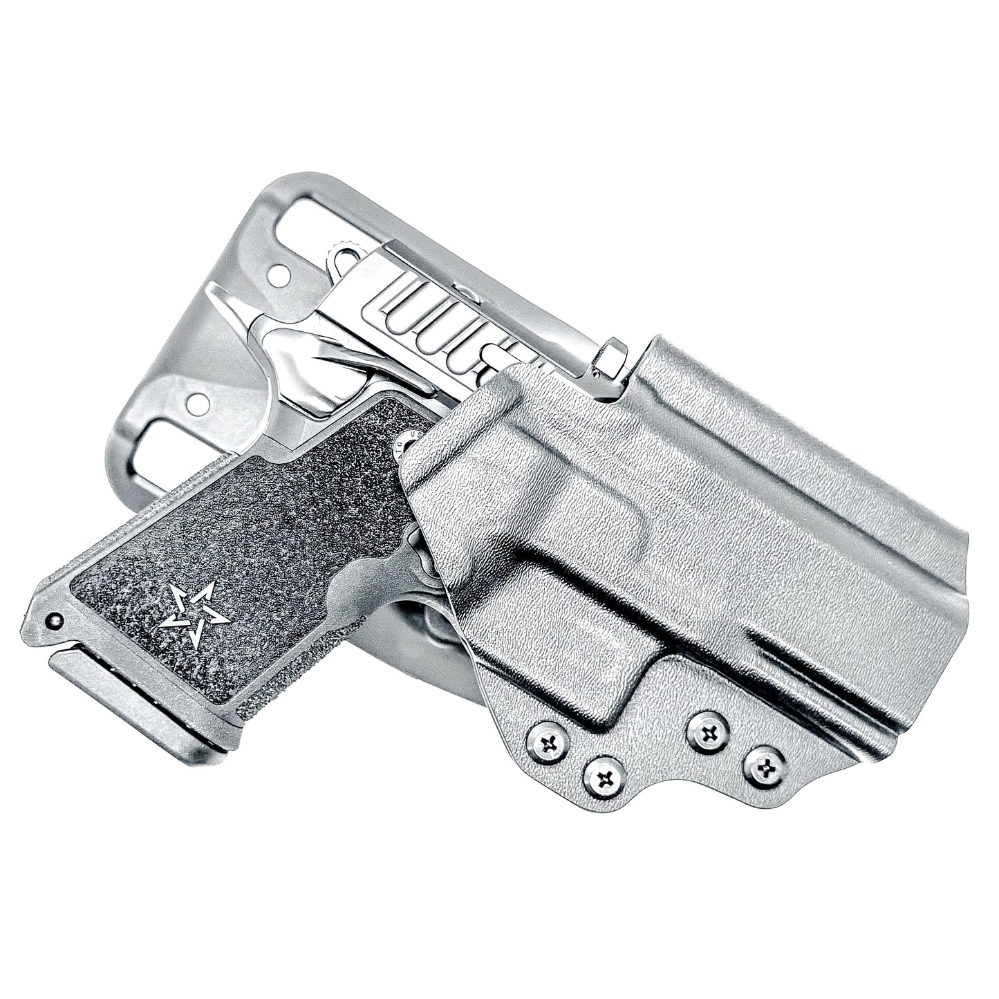 Precision-fit OWB outside the waistband duty & competition holster for the Staccato HD C3.6 from Four Brothers. Durable, secure, and made in the USA.