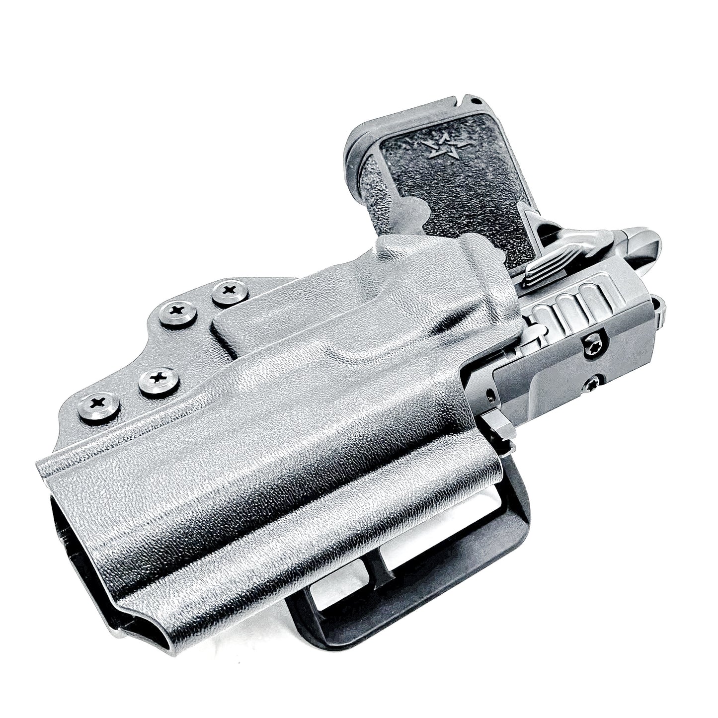 Precision-fit OWB outside the waistband holster for the Staccato HD C3.6 from Four Brothers. Durable, secure, and optics-ready with adjustable retention.