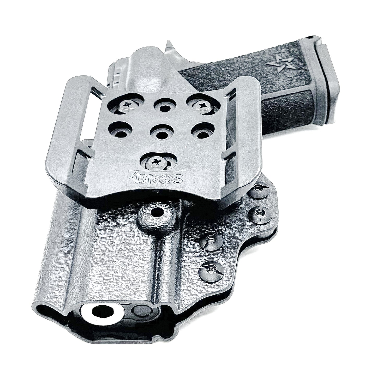 Precision-fit OWB outside the waistband holster for the Staccato HD C3.6 from Four Brothers. Durable, secure, and optics-ready with adjustable retention.