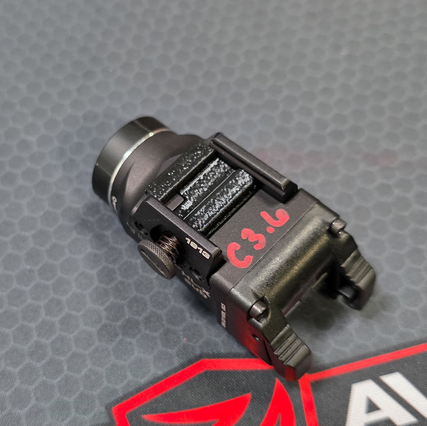 Streamlight TLR-7 Sub X & HL-X position on the Staccato HD C3.6 with our precision-printed PETG key from Four Brothers Holsters. Made in the USA