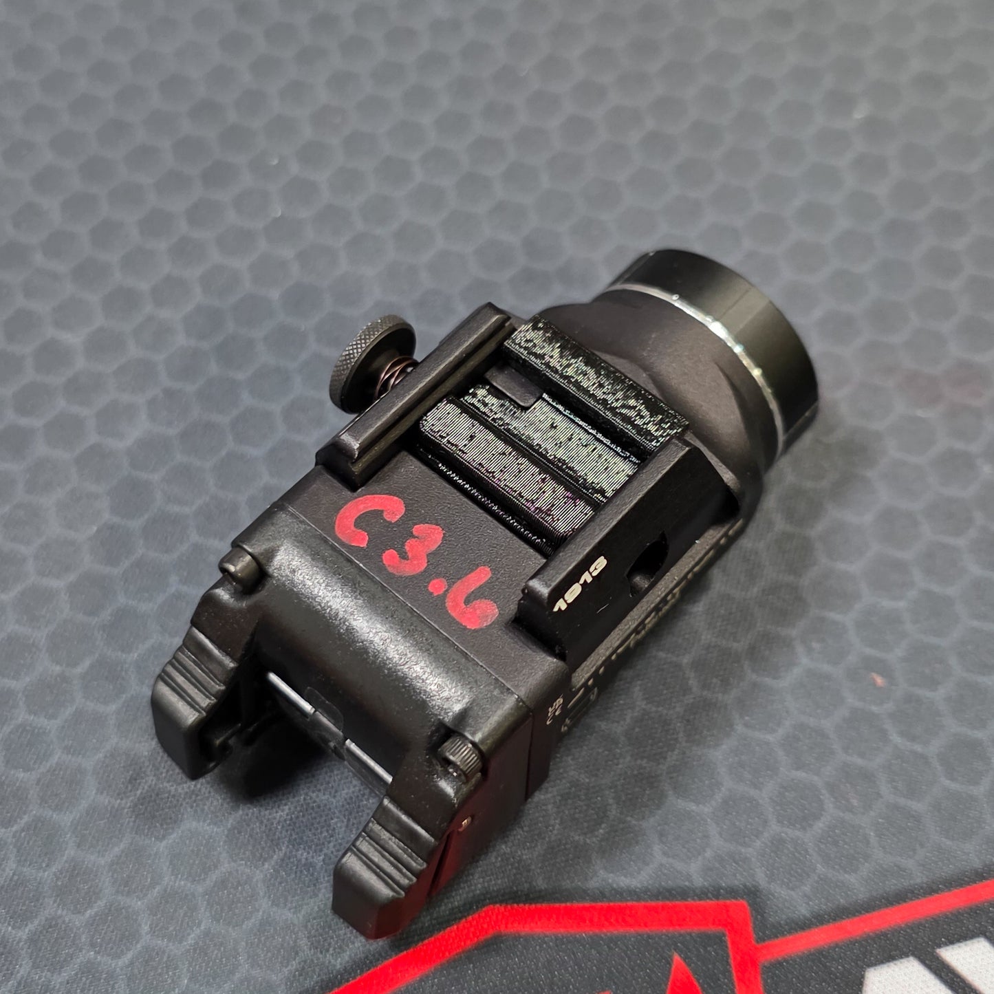 Streamlight TLR-7 Sub X & HL-X position on the Staccato HD C3.6 with our precision-printed PETG key from Four Brothers Holsters. Made in the USA