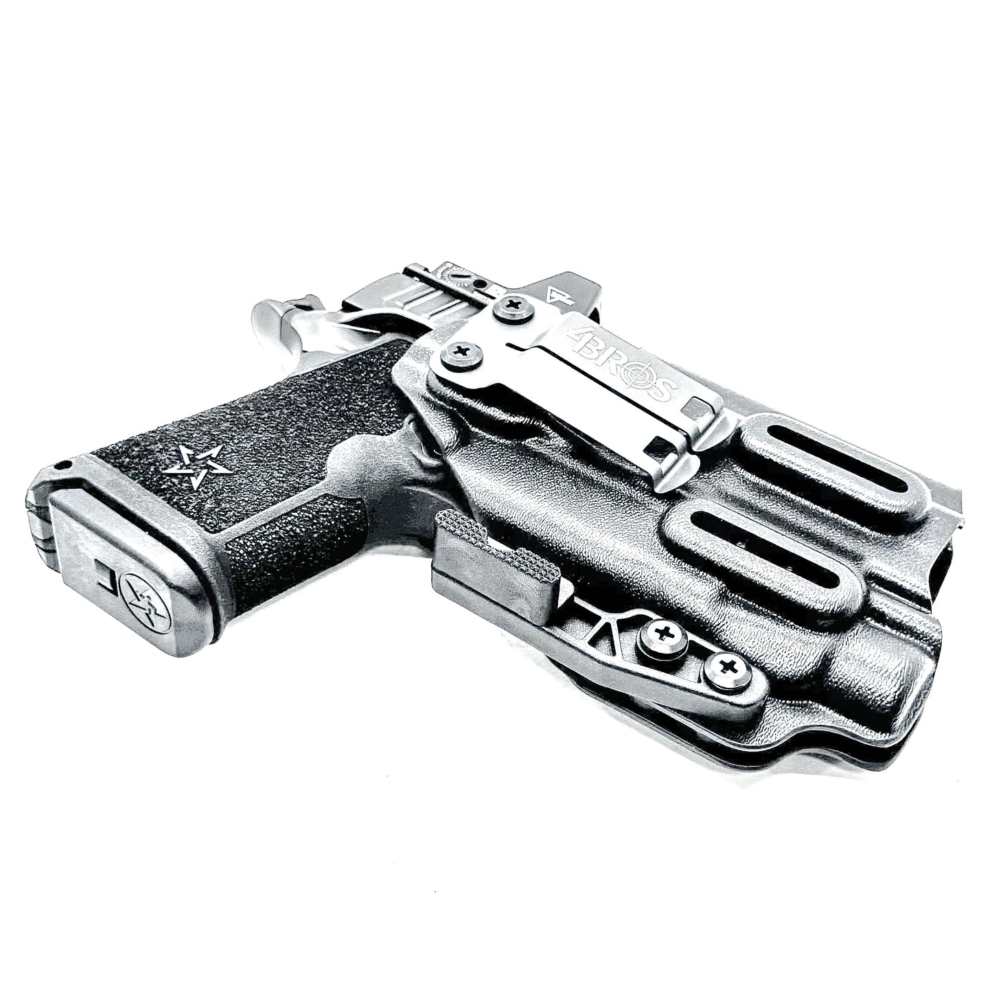 Precision-fit IWB inside the waistband holster for the Staccato HD C3.6 and Streamlight TLR-7 HL-X from Four Brothers. Designed for comfort and concealment.