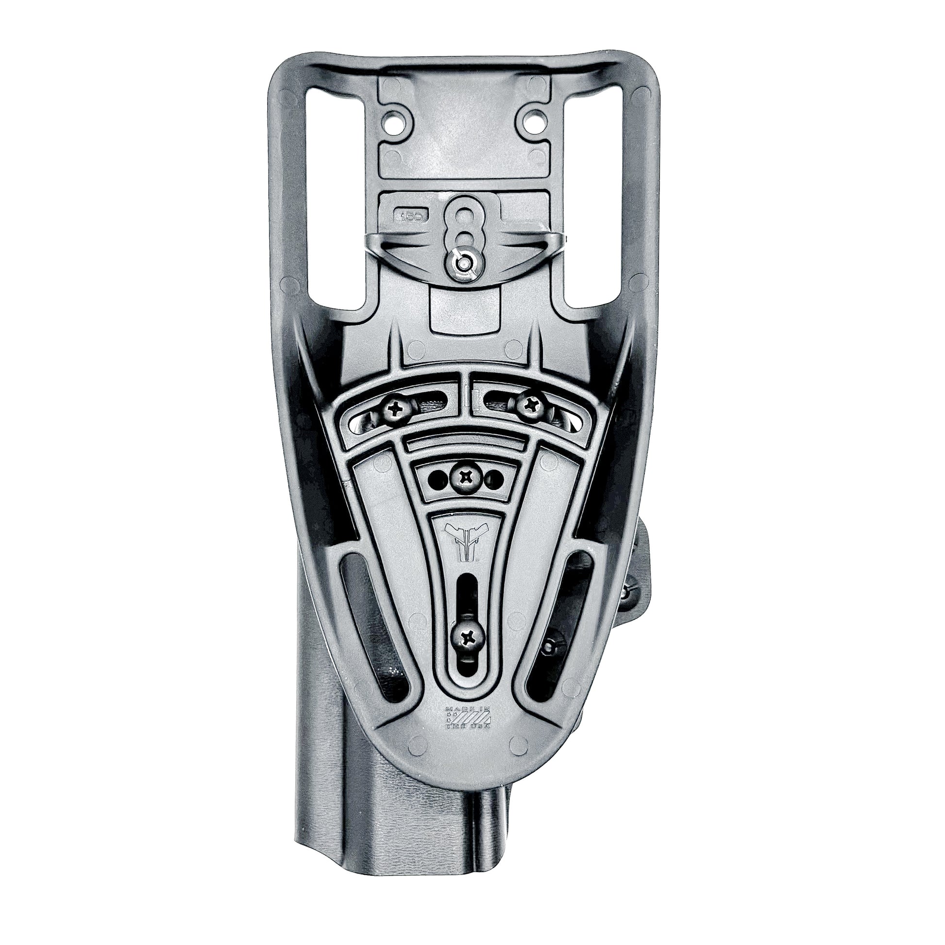 Black OWB outside the waistband duty & competition holster for the Staccato HD P4.5 from Four Brothers.