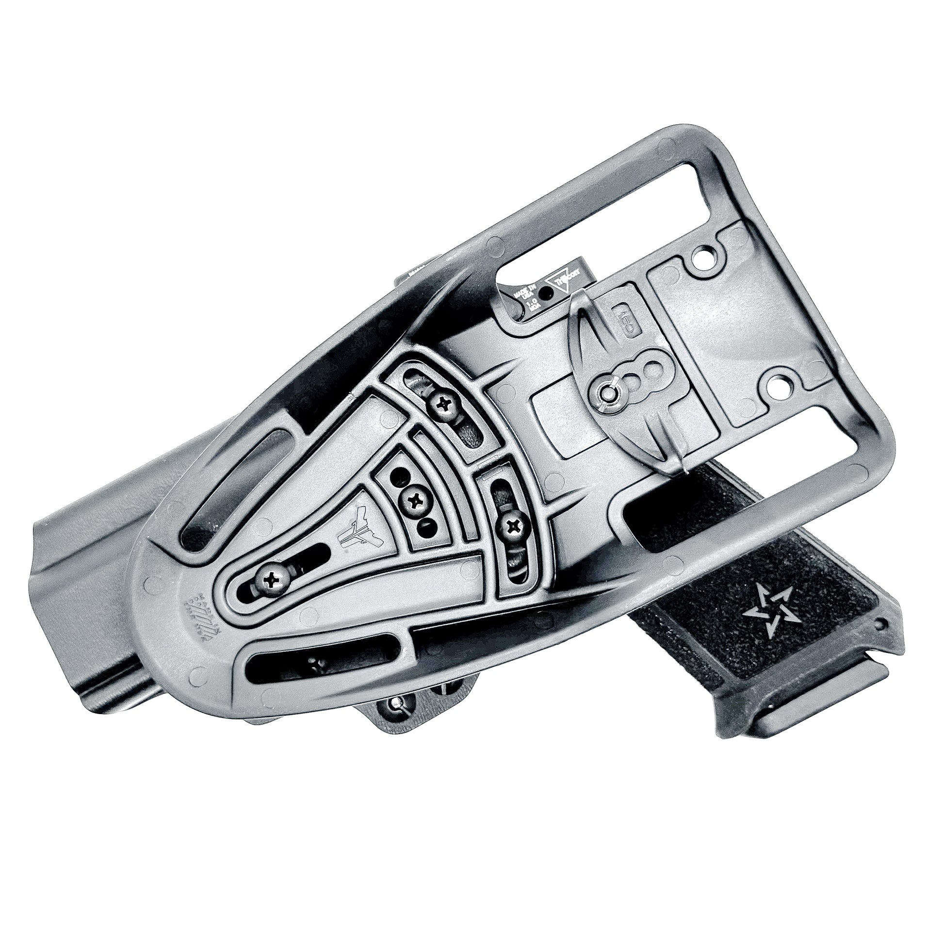 Black OWB outside the waistband duty & competition holster for the Staccato HD P4.5 from Four Brothers.