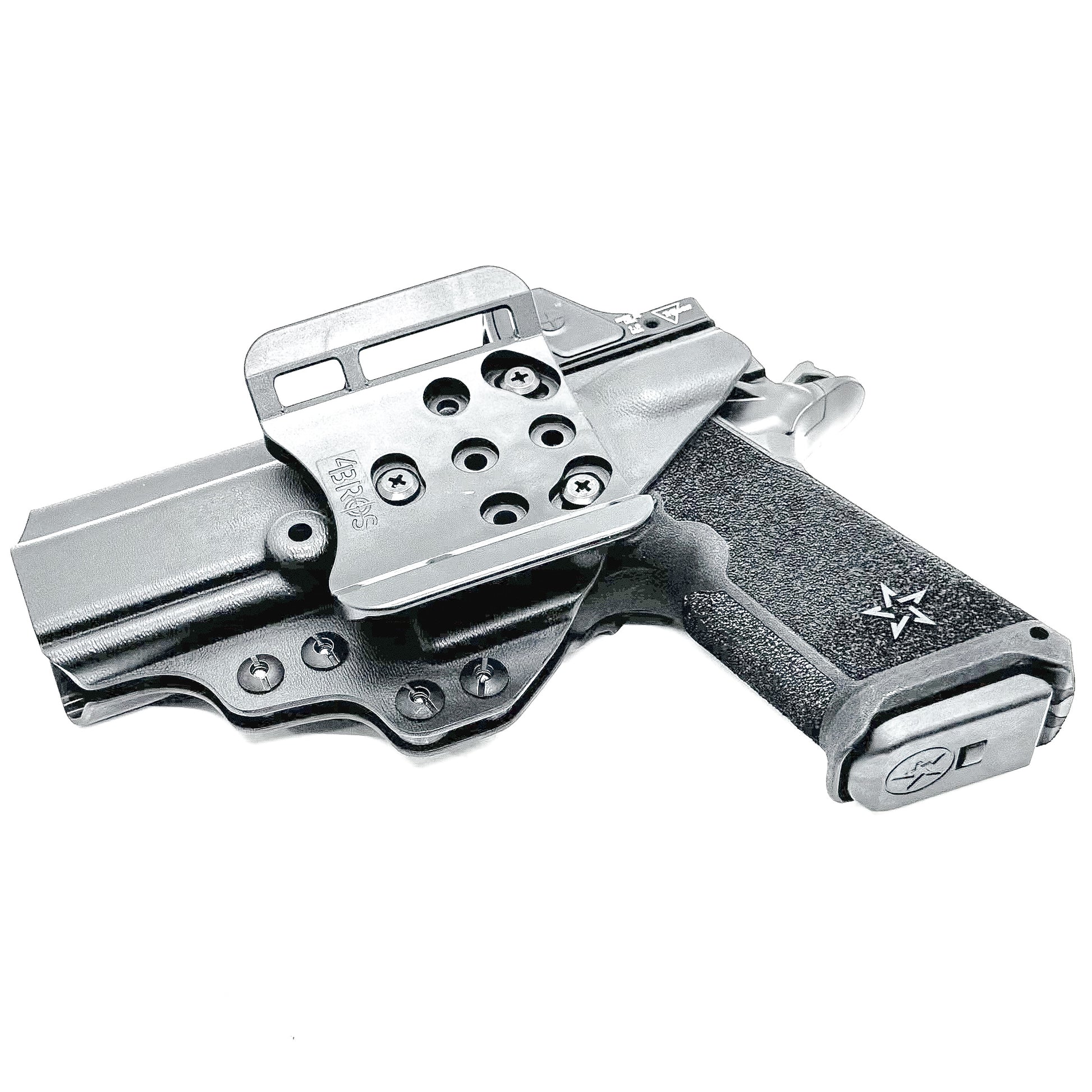 Black OWB outside the waistband holster for the Staccato HD P4.5 from Four Brothers