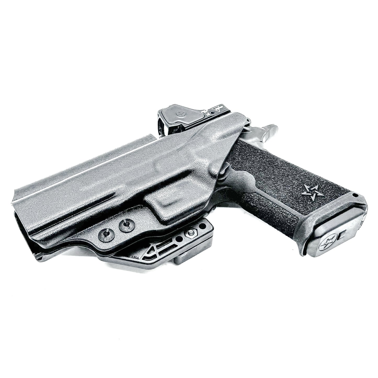 Black IWB inside the waistband holster for the Staccato HD P4.5 from Four Brothers