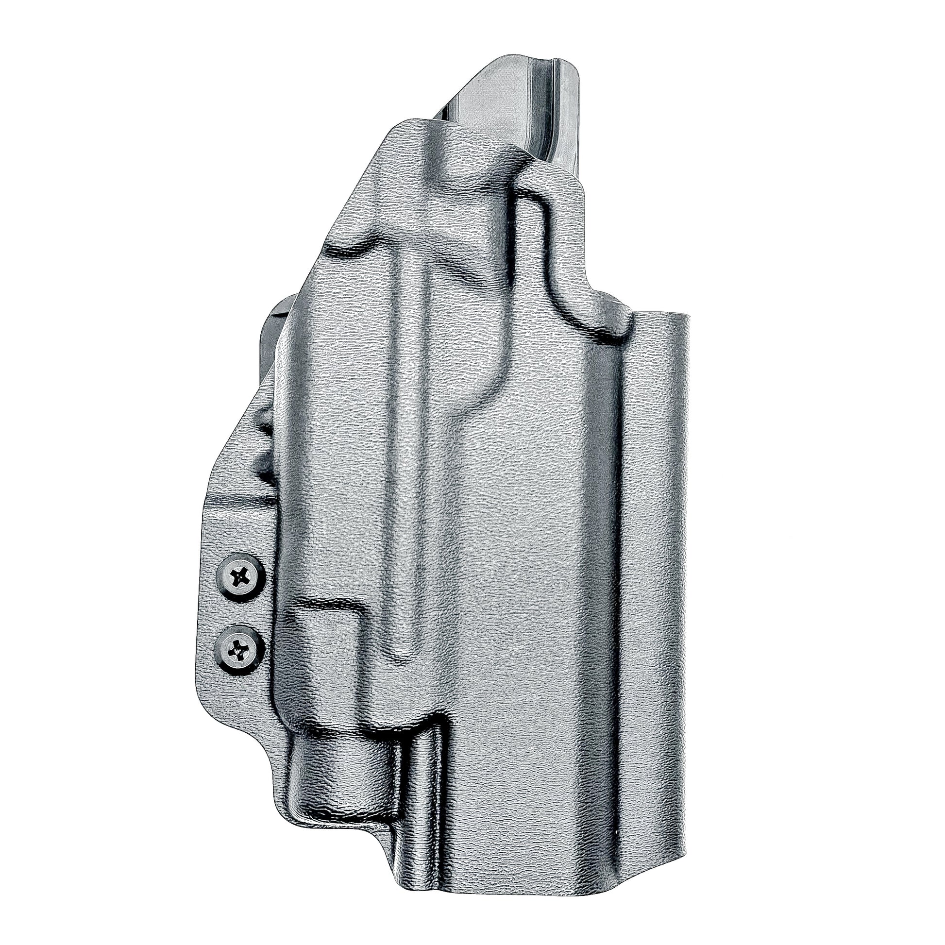 Precision-fit OWB Outside Waistband holster for the Staccato HD P4.5 and Streamlight TLR-7 HL-X from Four Brothers. Designed for comfort and concealment.