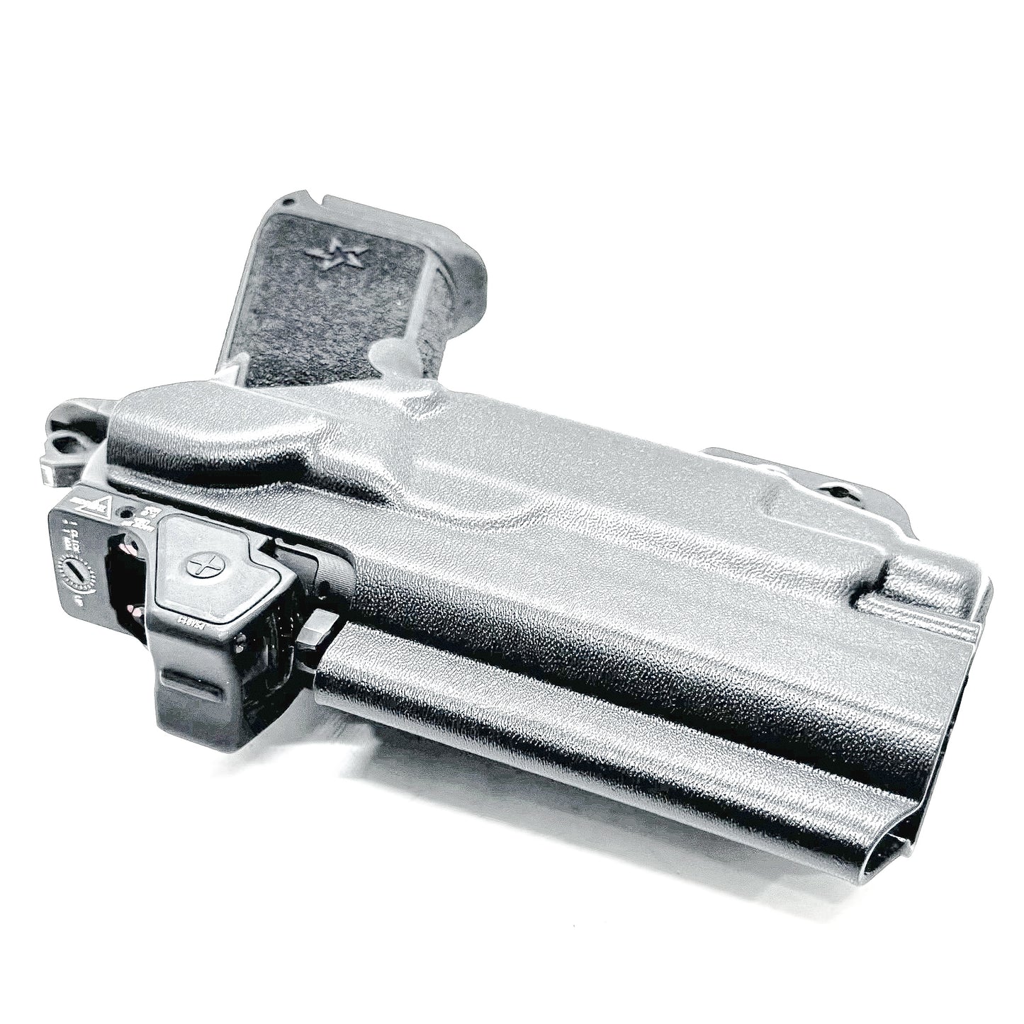 Precision-fit IWB inside the waistband holster for the Staccato HD P4 and Streamlight TLR-7 HL-X from Four Brothers. Designed for comfort and concealment.