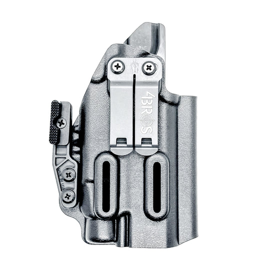 Precision-fit IWB inside the waistband holster for the Staccato HD P4 and Streamlight TLR-7 HL-X from Four Brothers. Designed for comfort and concealment.