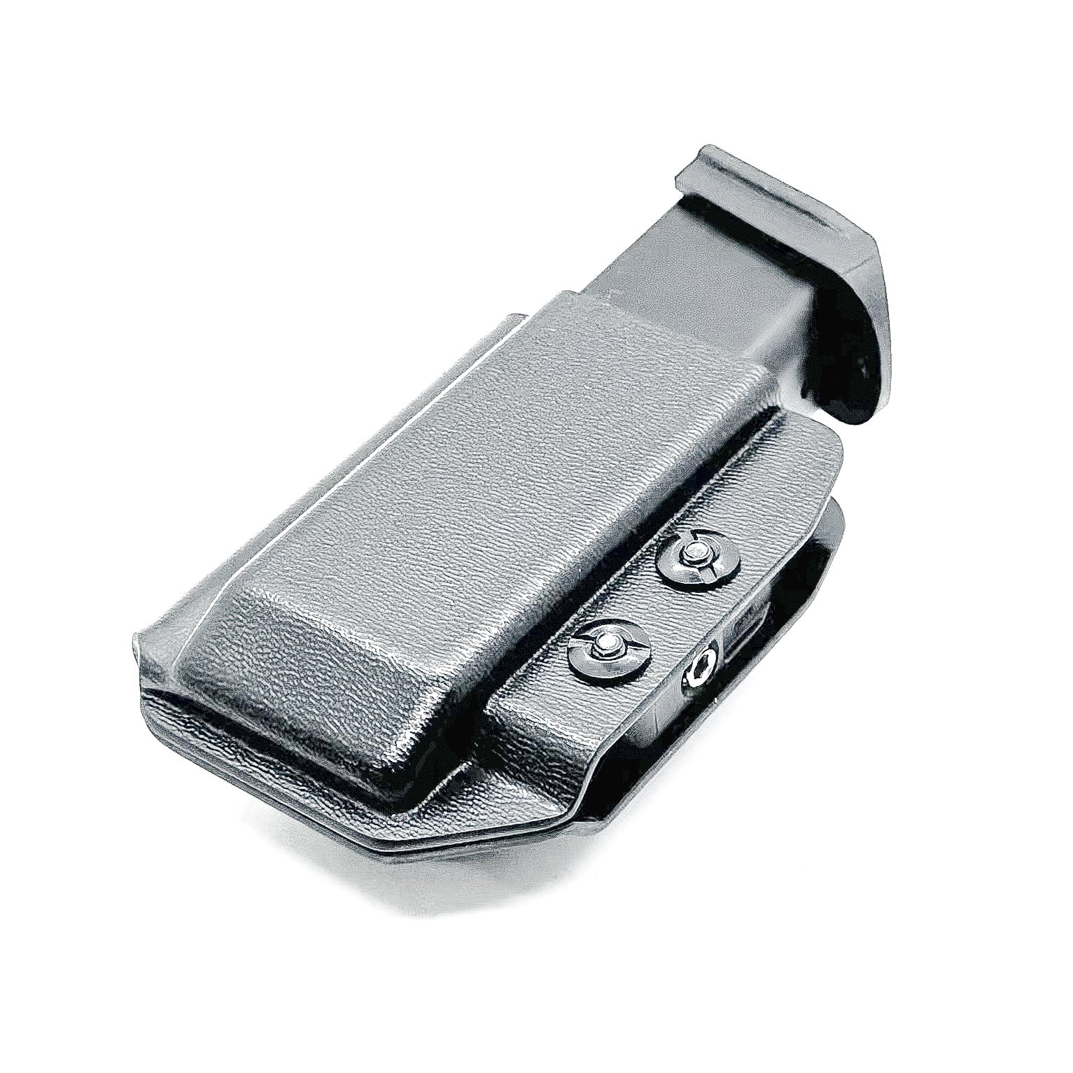 Black Kydex IWB AIWB appendix inside waistband magazine pouch for the Taurus GX4 Magazines from Four Brothers Holsters.  4BROS Magazine carriers.