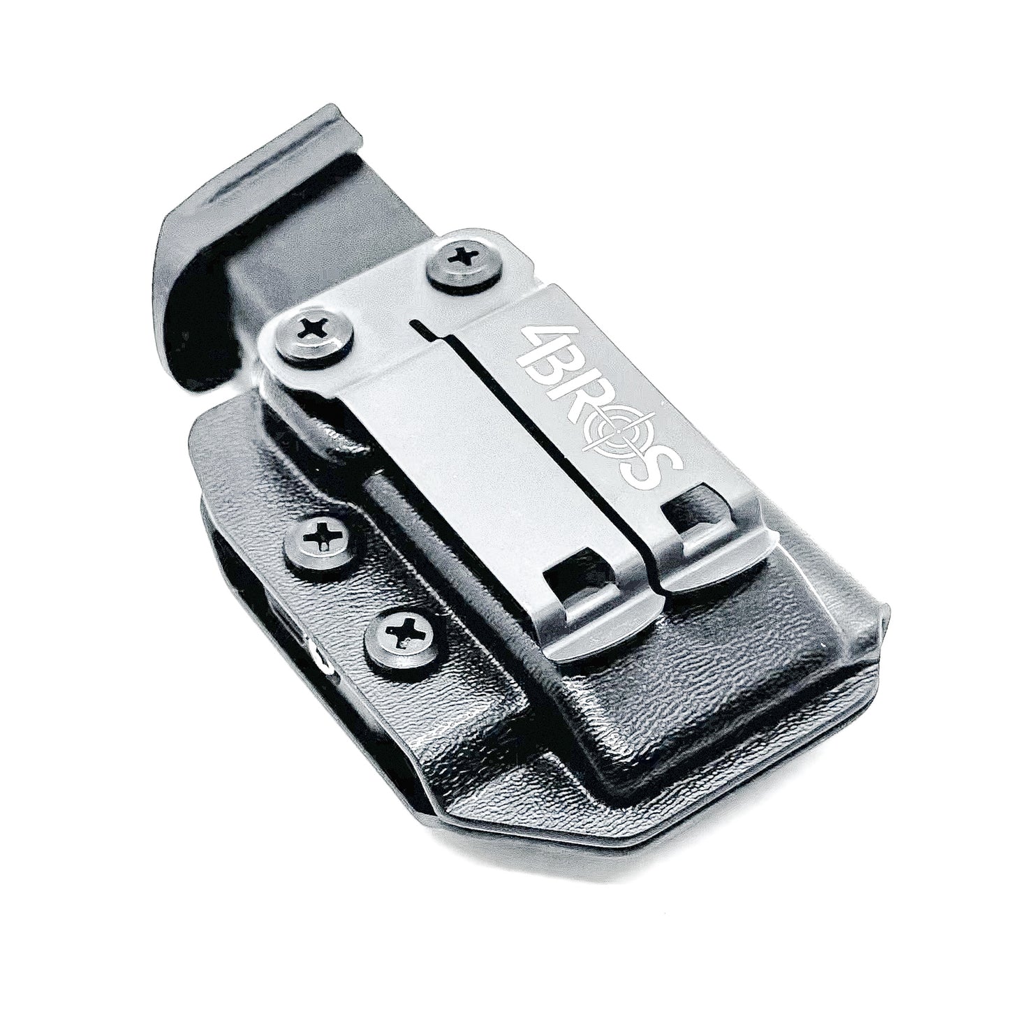 Black Kydex IWB AIWB appendix inside waistband magazine pouch for the Taurus GX4 Magazines from Four Brothers Holsters.  4BROS Magazine carriers.