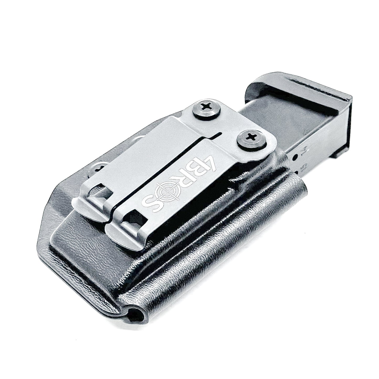 Black Kydex IWB AIWB appendix inside waistband magazine pouch for the Taurus GX4 Magazines from Four Brothers Holsters.  4BROS Magazine carriers.